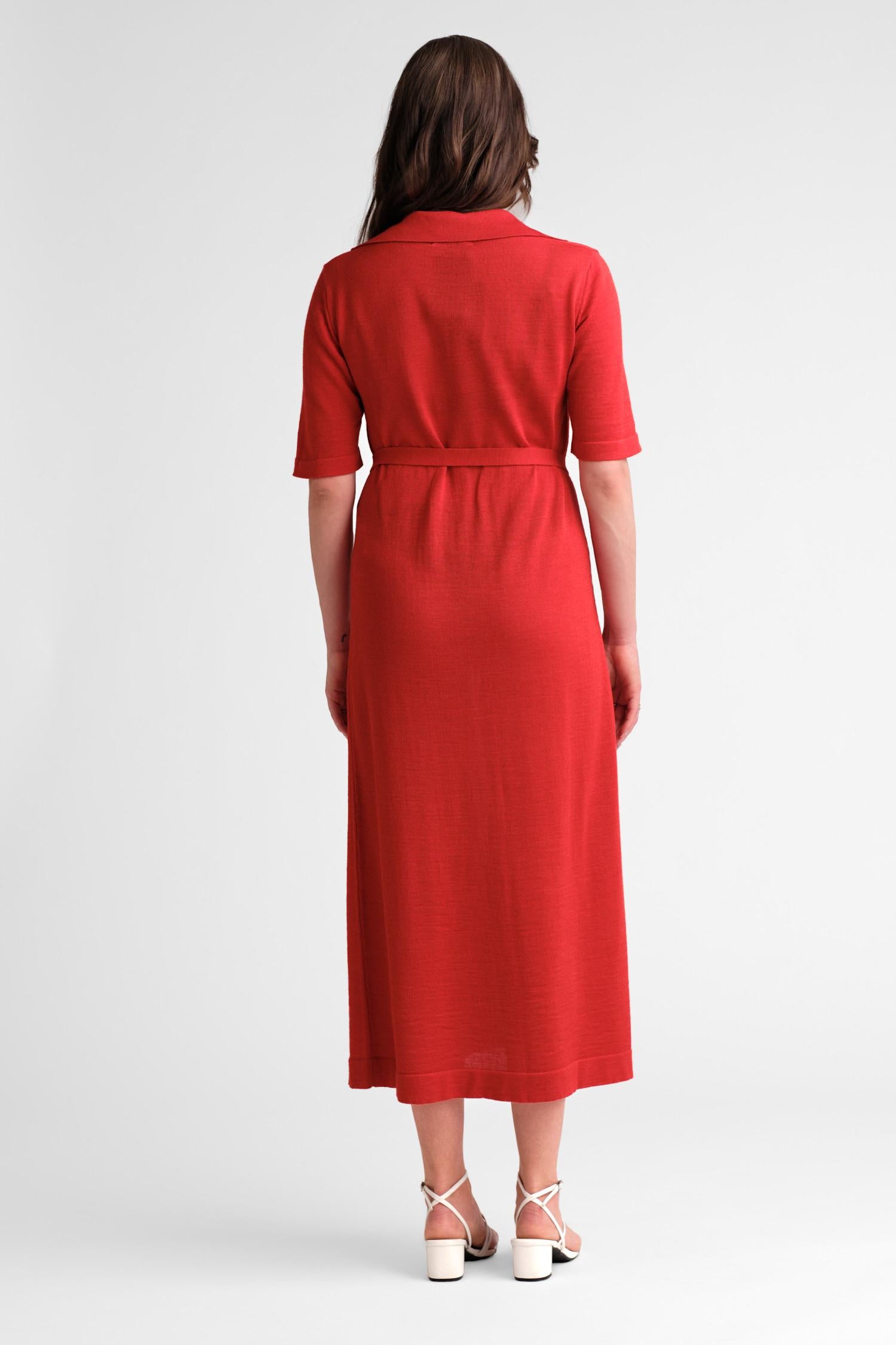 Voyage Knitted Dress Scarlet Red