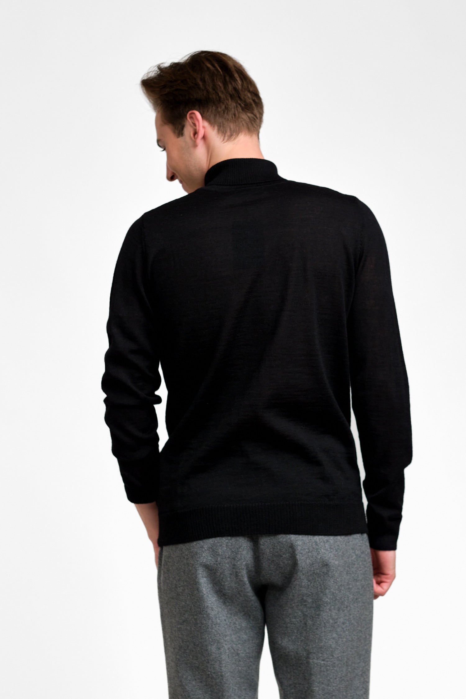 Roll Neck Turtleneck Black