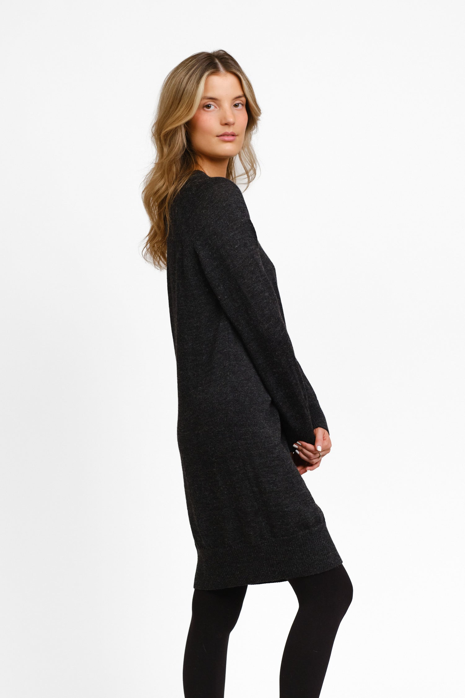 Shine Dress Charcoal