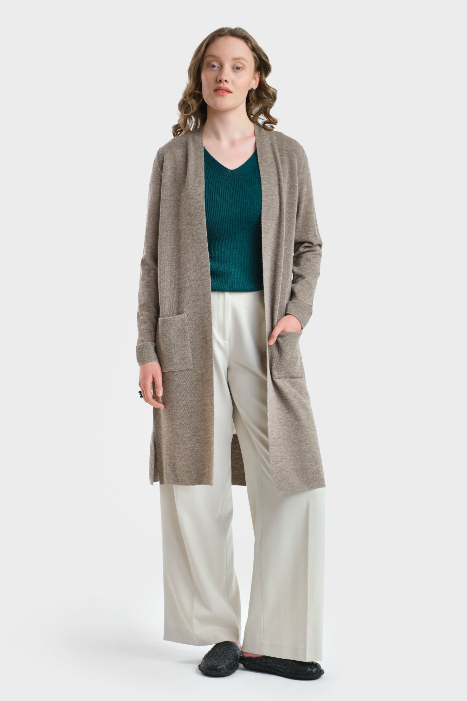 Joy Cardigan Dark Greige