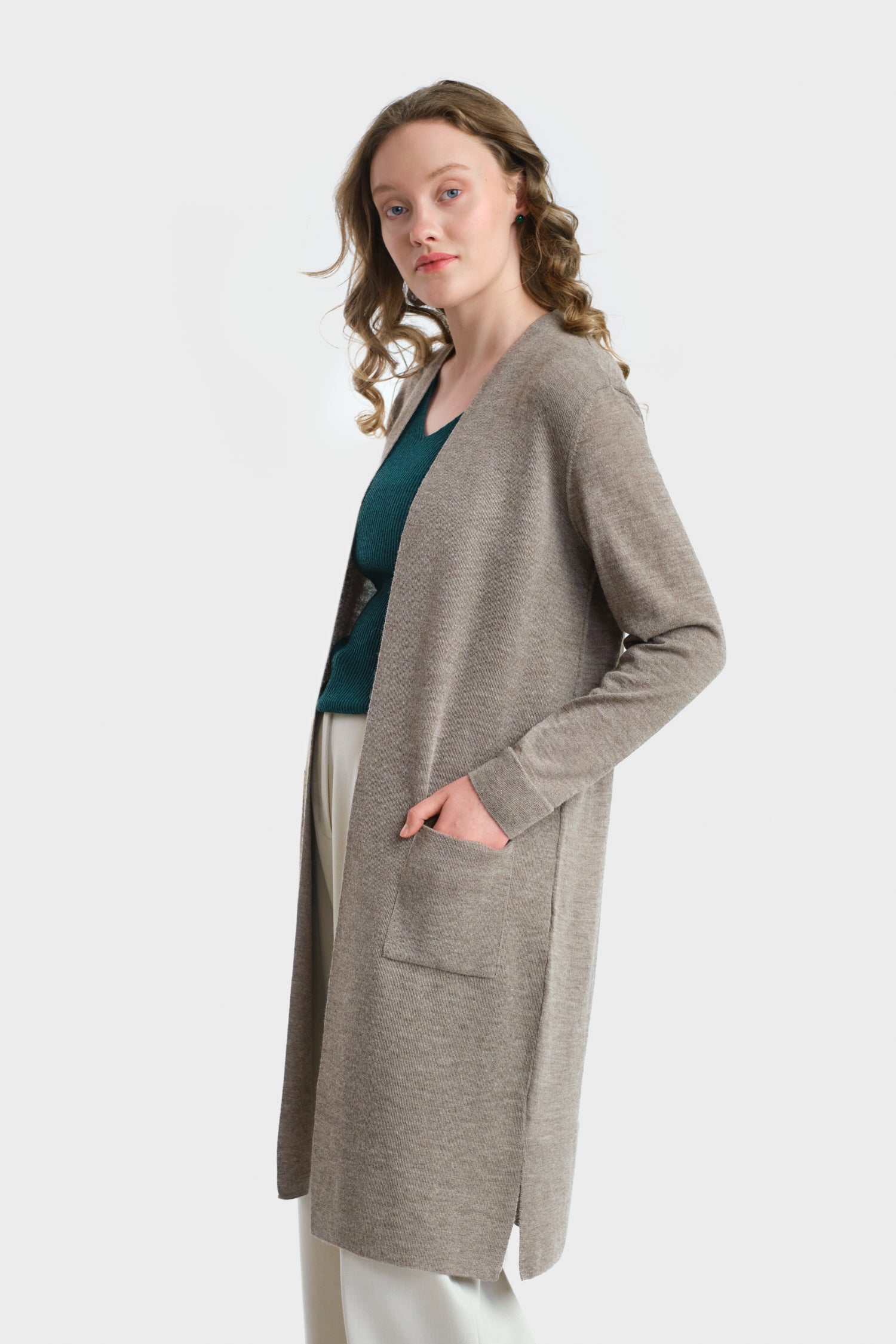 Joy Cardigan Dark Greige