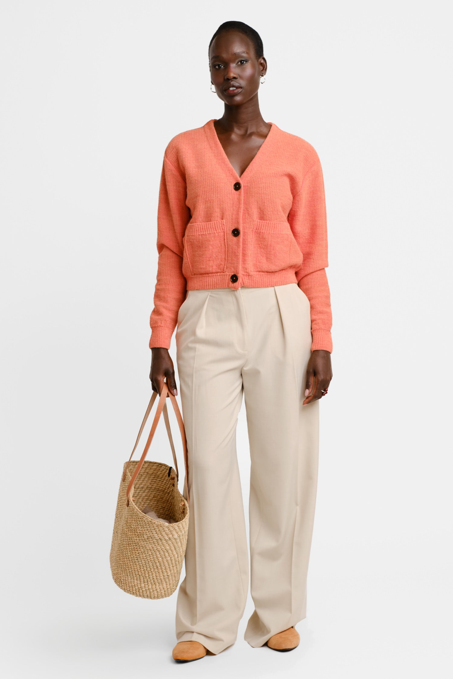 Petiole Cardigan Peach