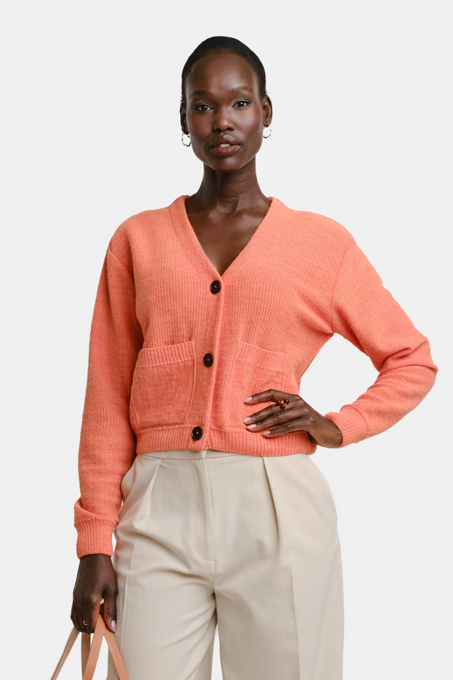 Petiole Cardigan Peach