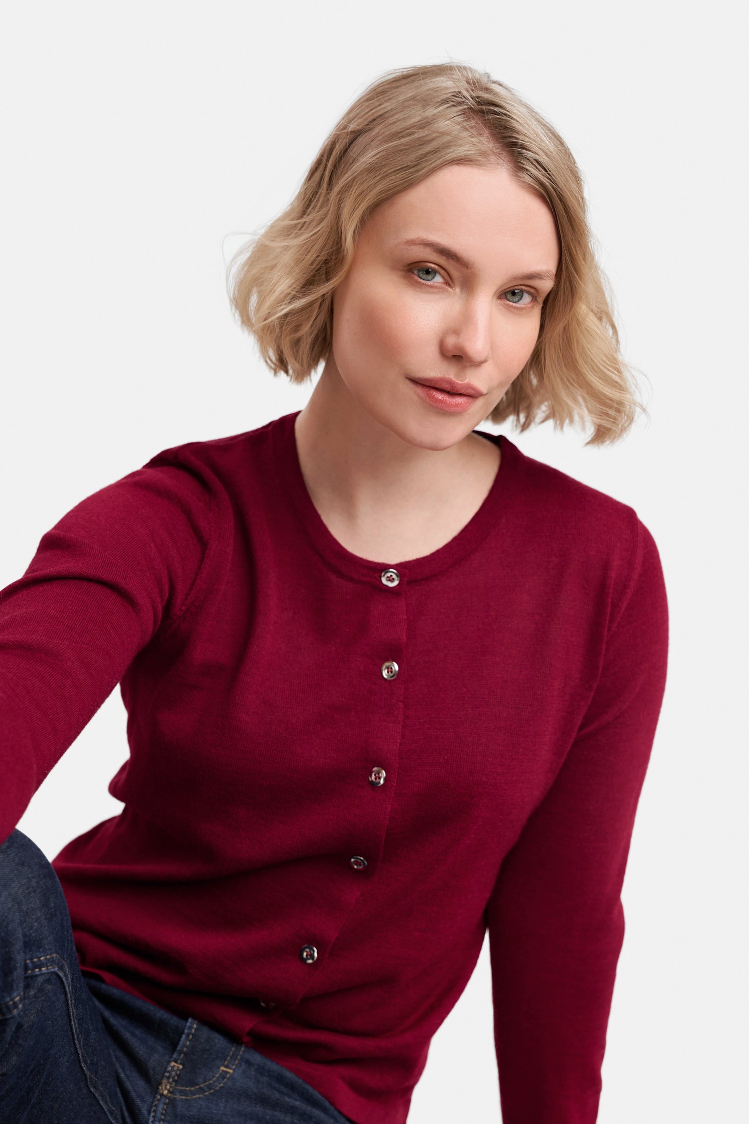 SERENE cardigan 2.0, cranberry