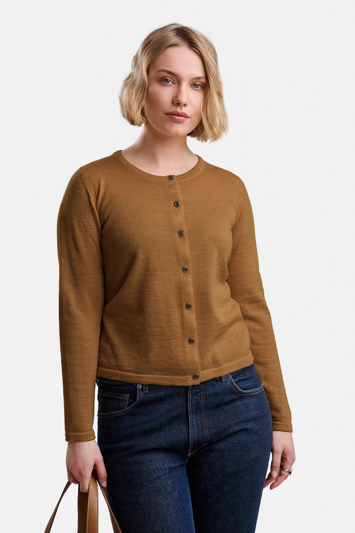 SERENE cardigan 2.0, ochre