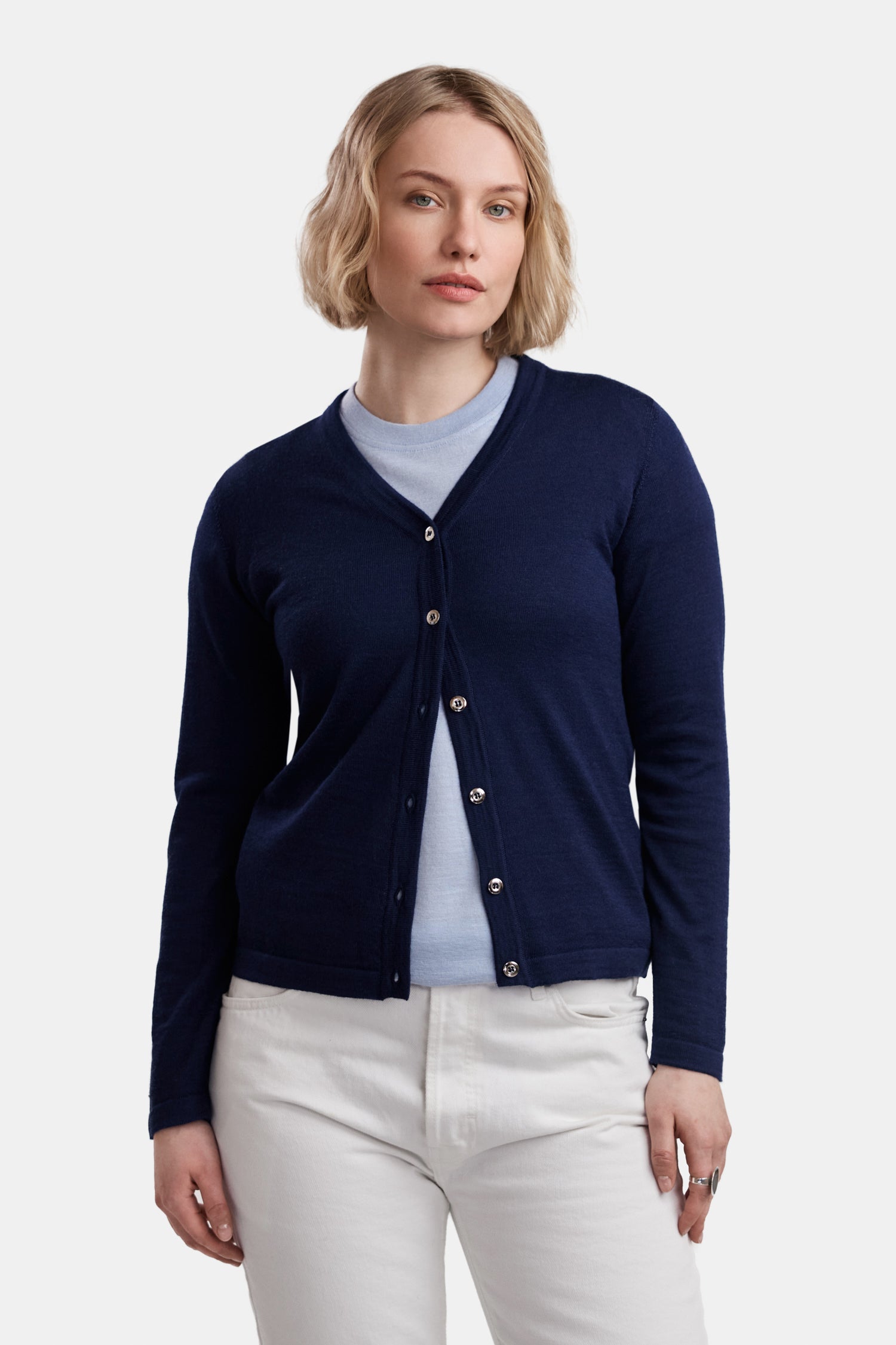 SILENT cardigan, midnight blue