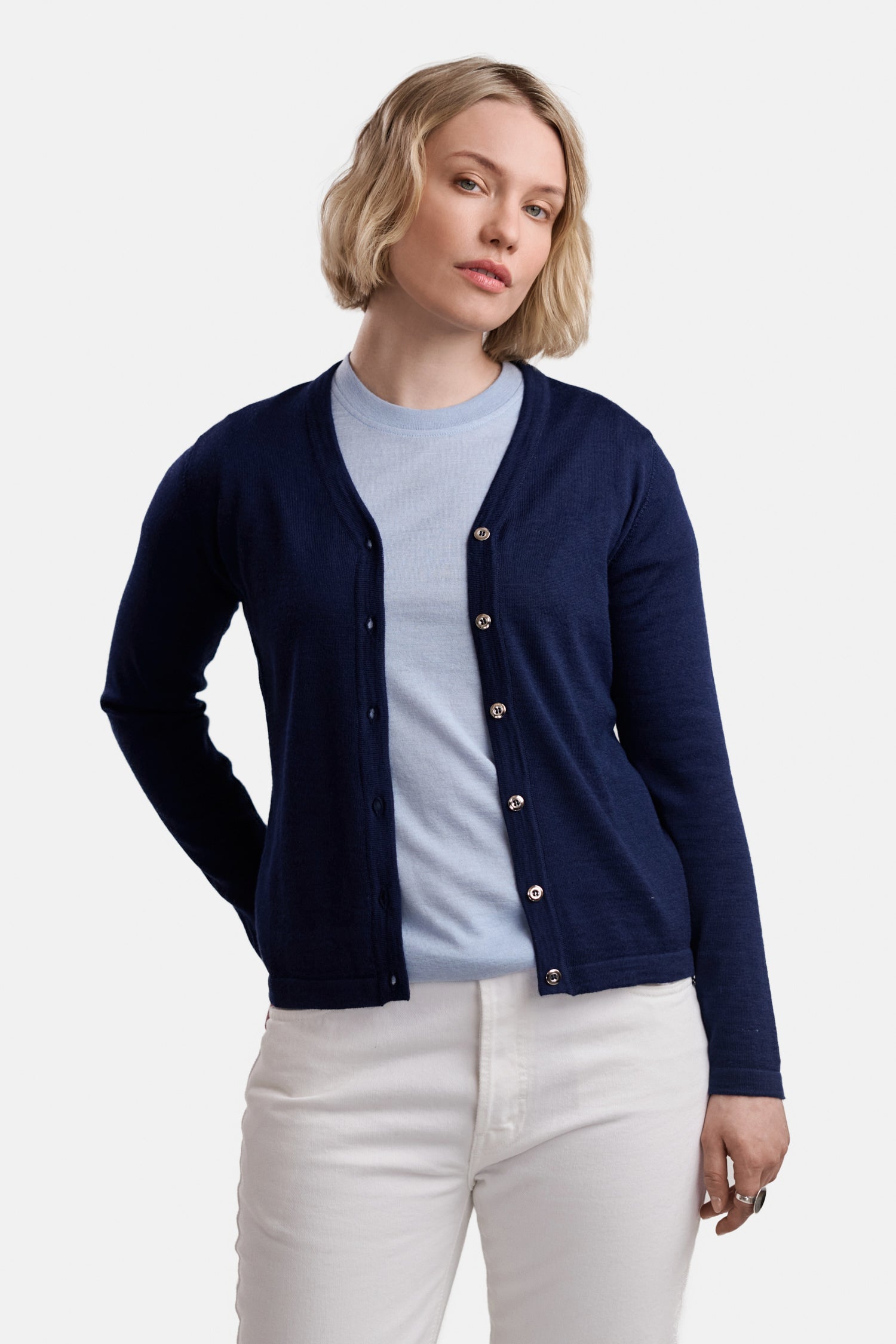 SILENT cardigan, midnight blue