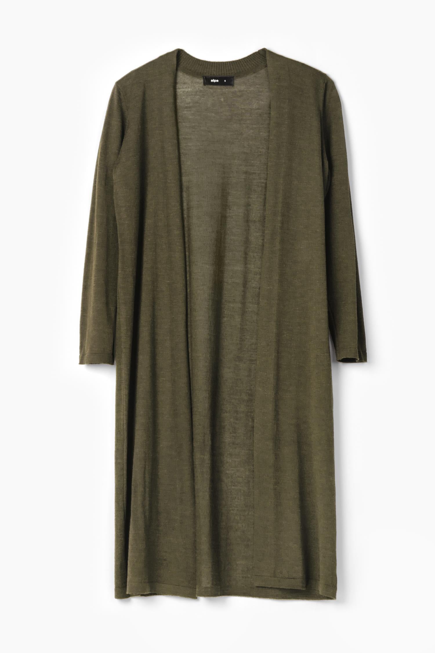 Swan Cardigan Dark Olive