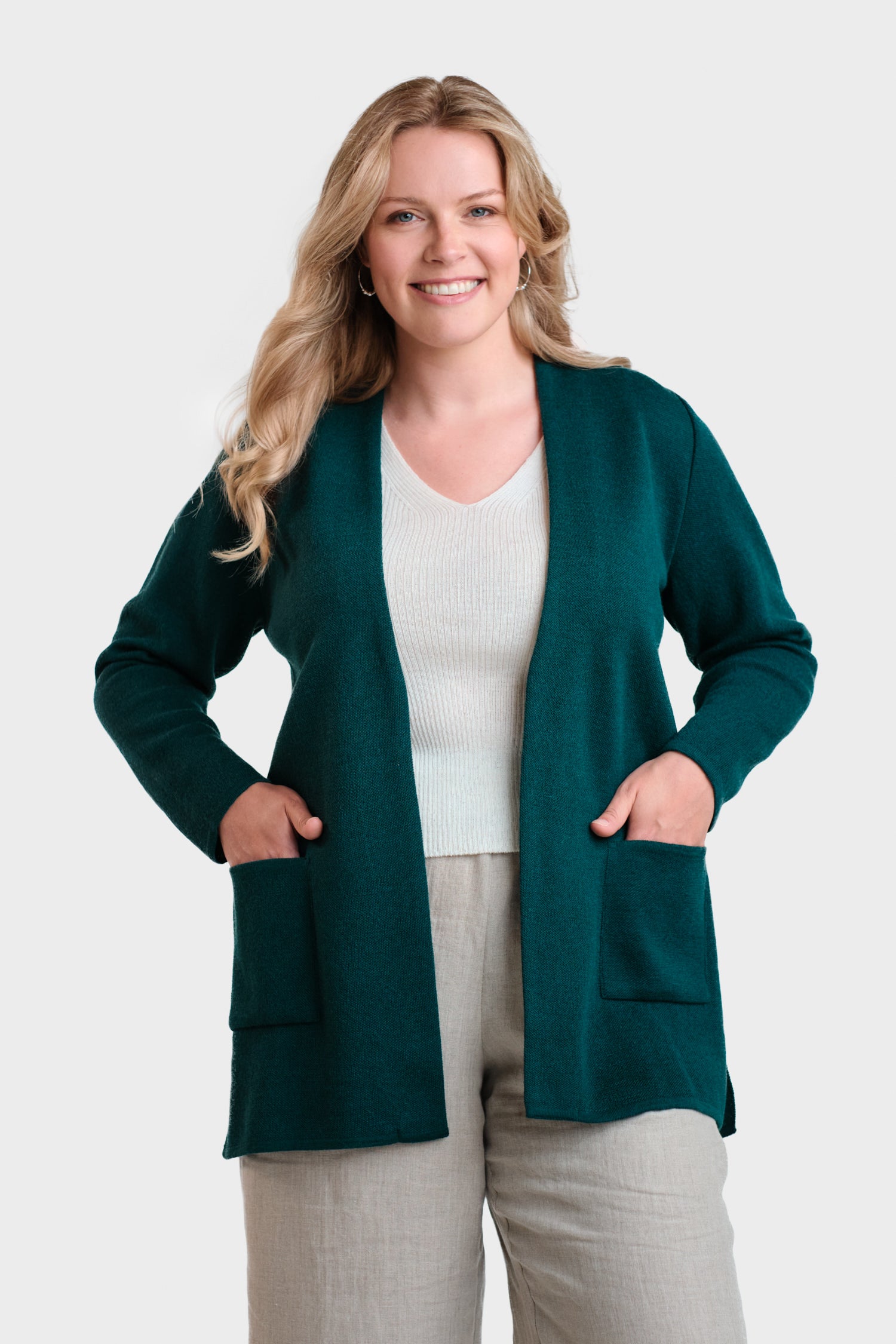 Woods Cardigan Dark Teal