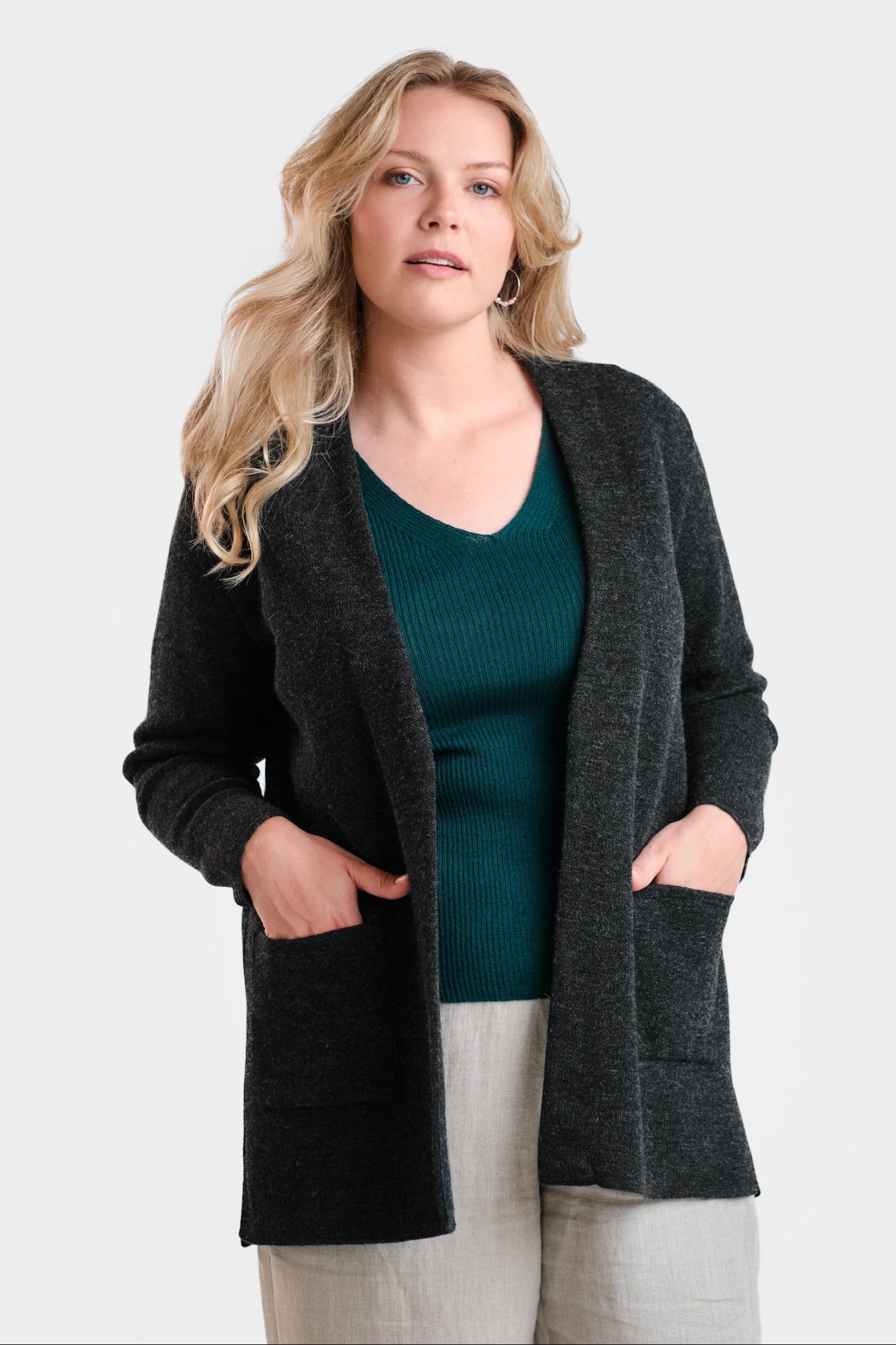 Woods Cardigan Charcoal