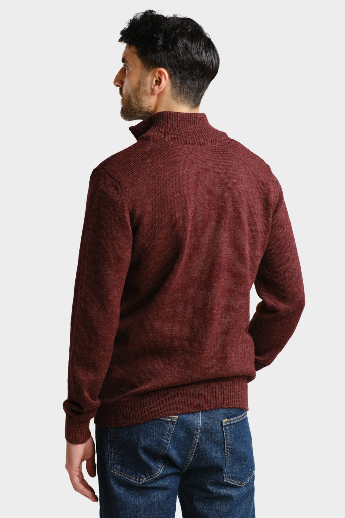 Zipper Zip Cardigan Bordeaux