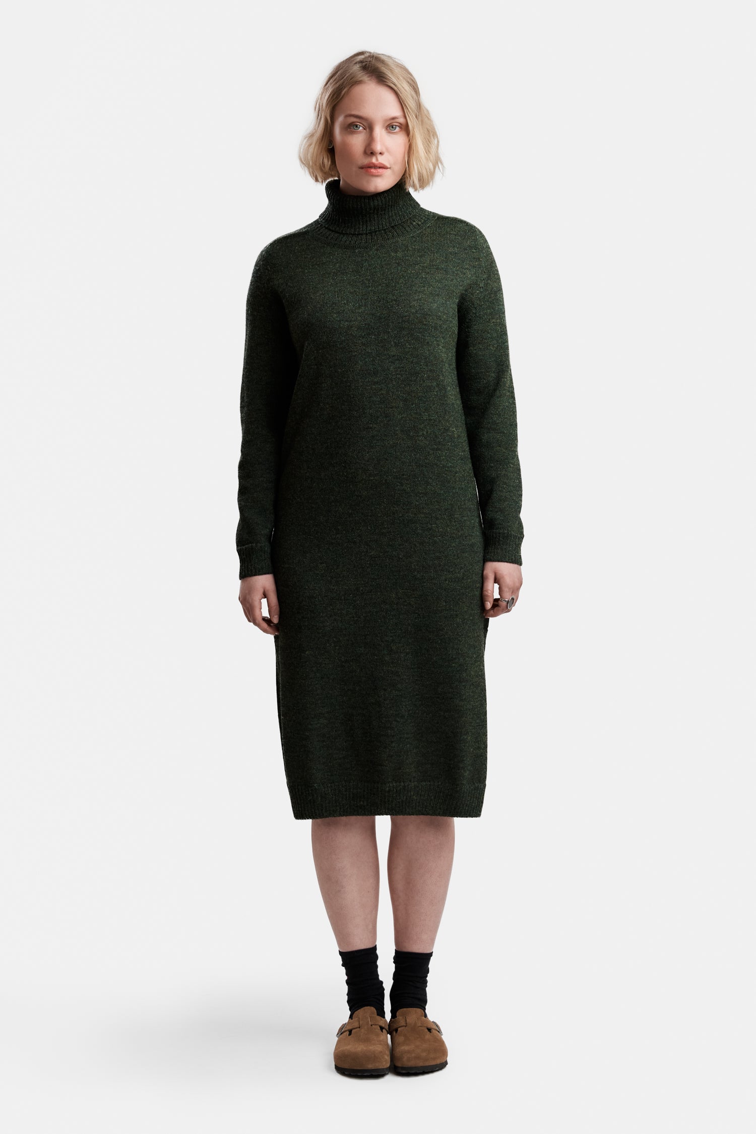 COZY maxi dress, forest green