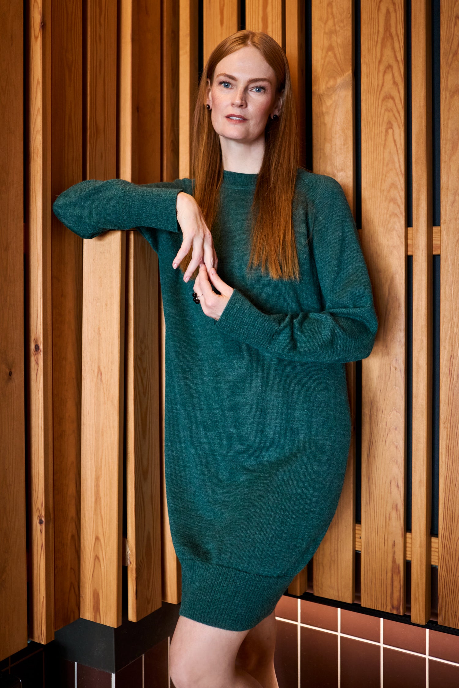 Shine Dress Deep Green
