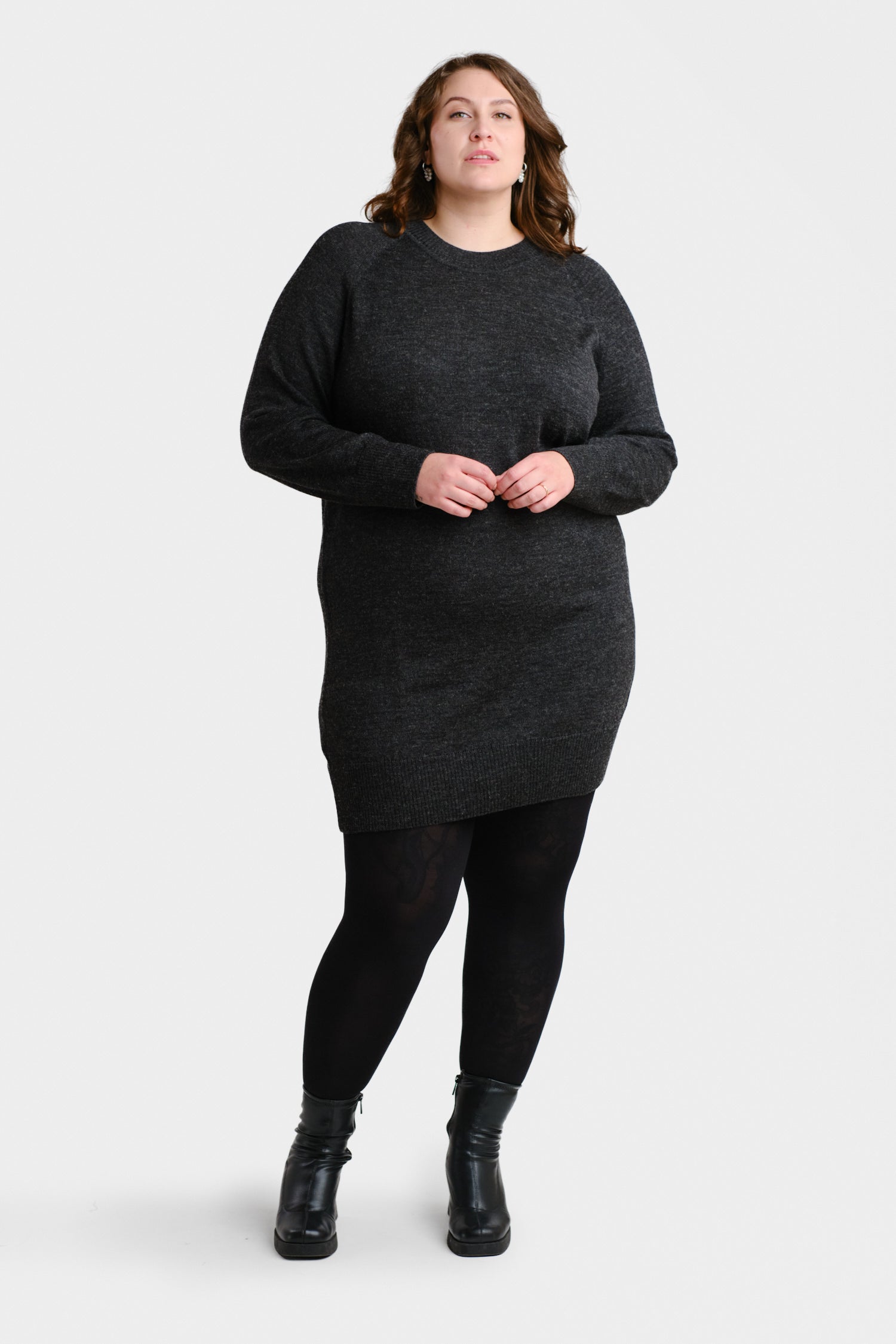 Shine Dress Charcoal