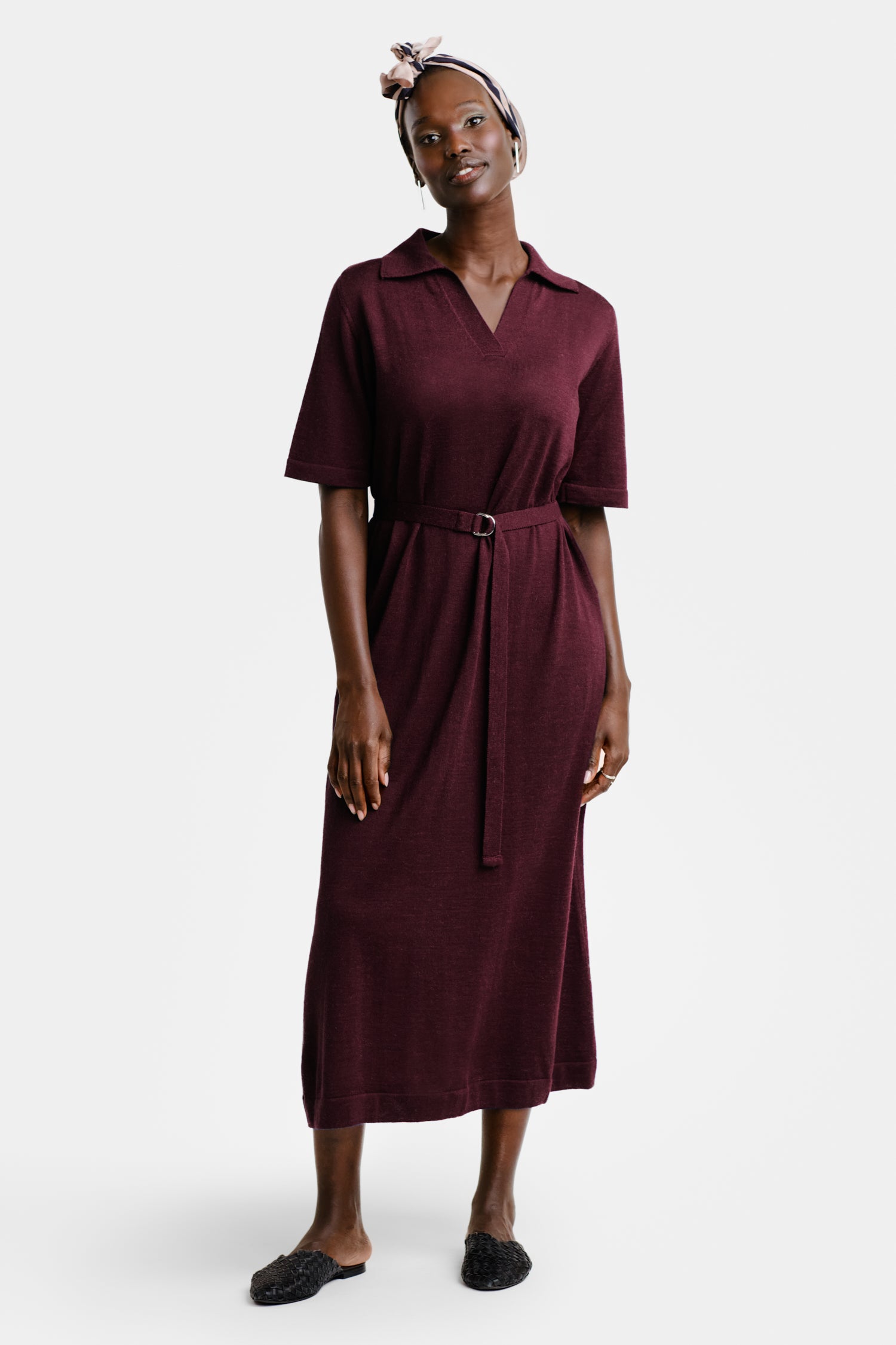 VOYAGE knitted dress, fig VOYAGE knitted dress, fig