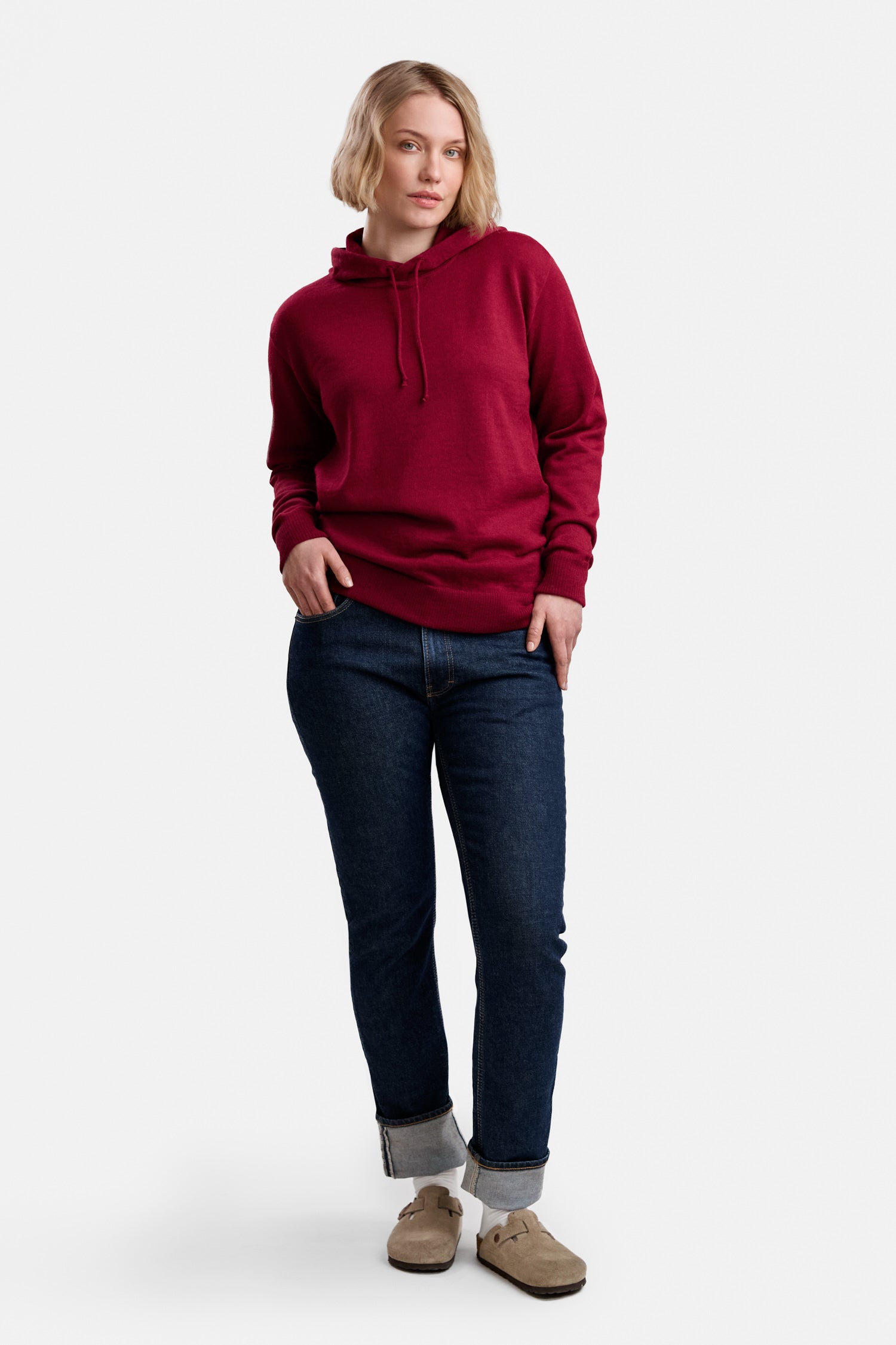 HOODIE pullover, cranberry