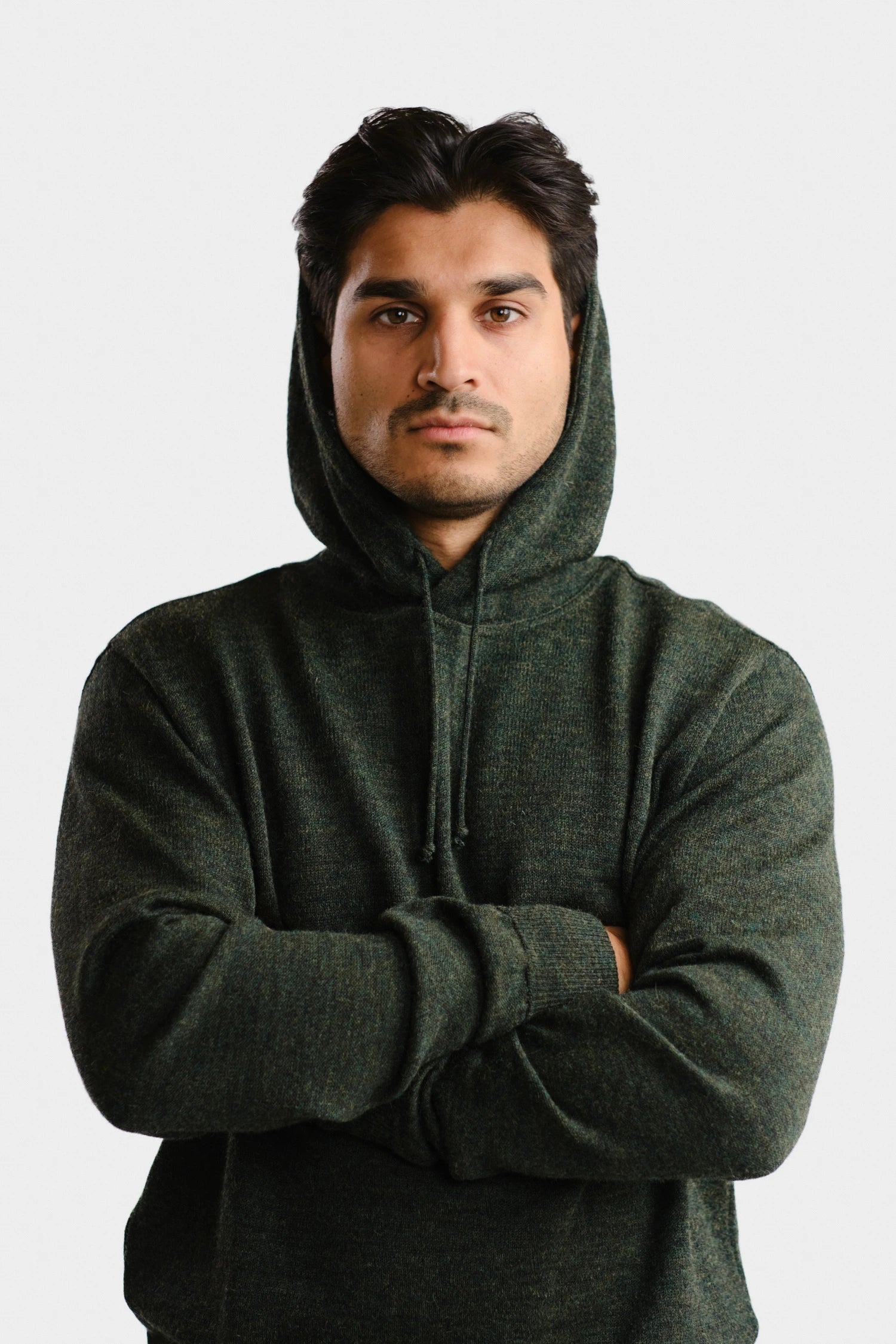 HOODIE alpaca hoodie, forest green