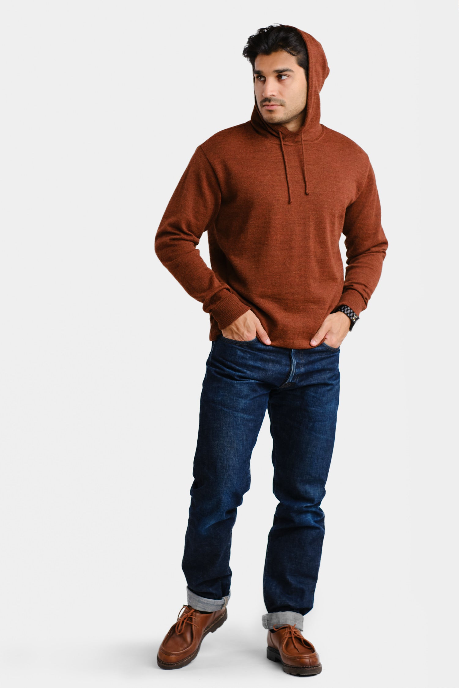 Hoodie Alpaca Hoodie Mahogany