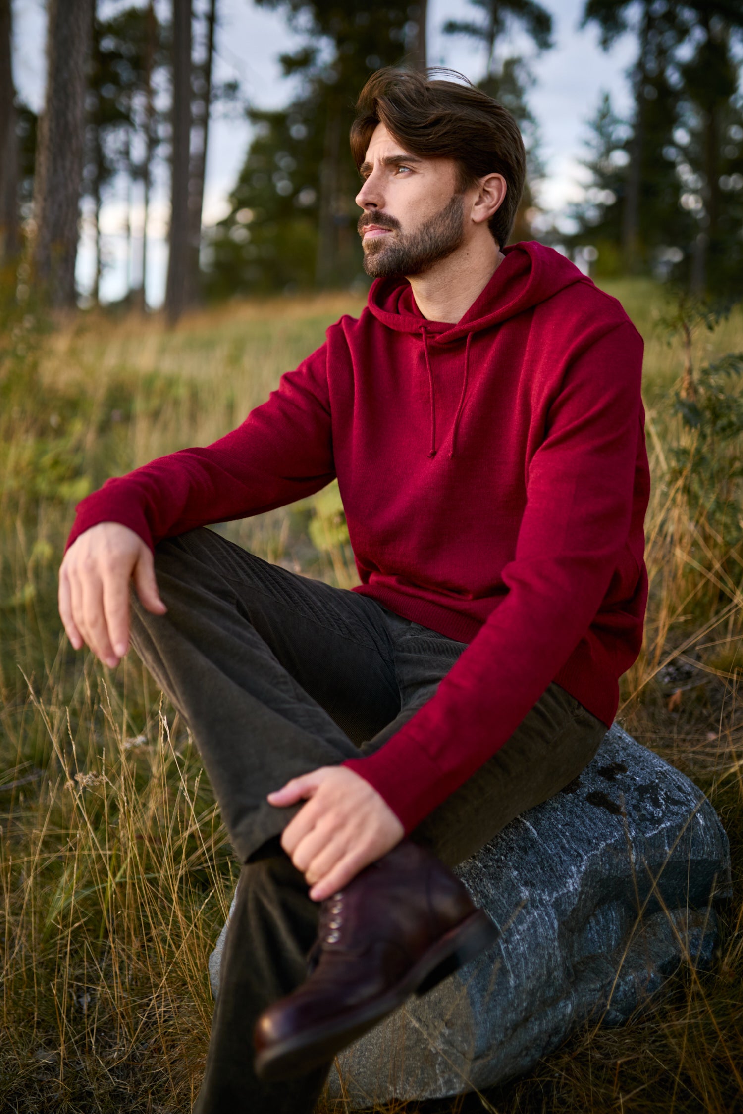Alpacahoodie Cranberry Red Hoodie
