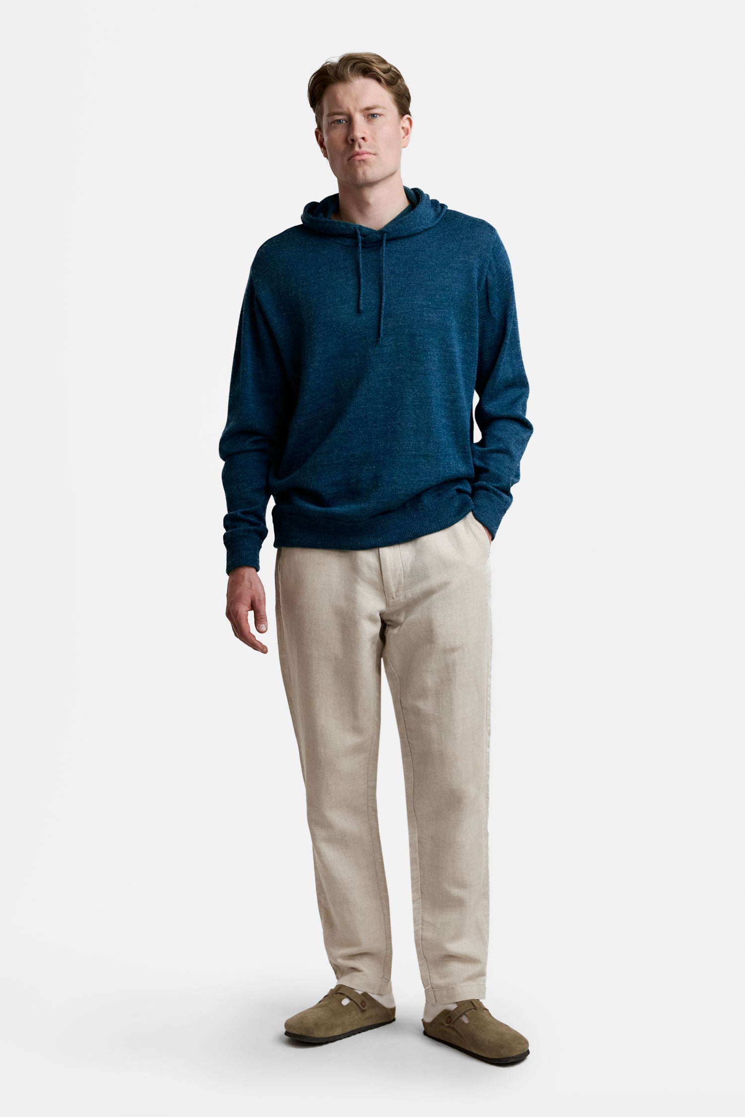 HOODIE alpaca hoodie, petrol