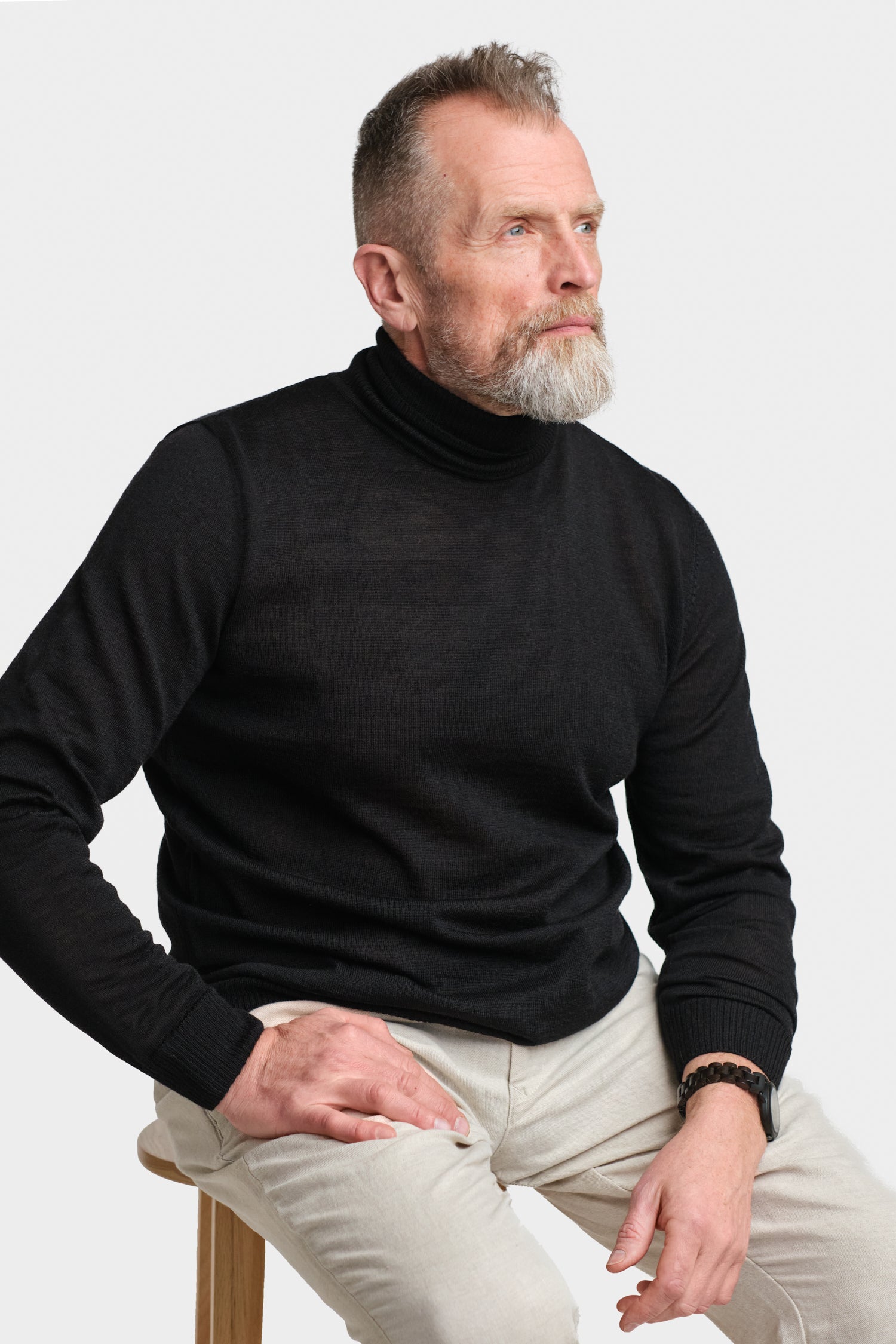 Roll Neck Turtleneck Black