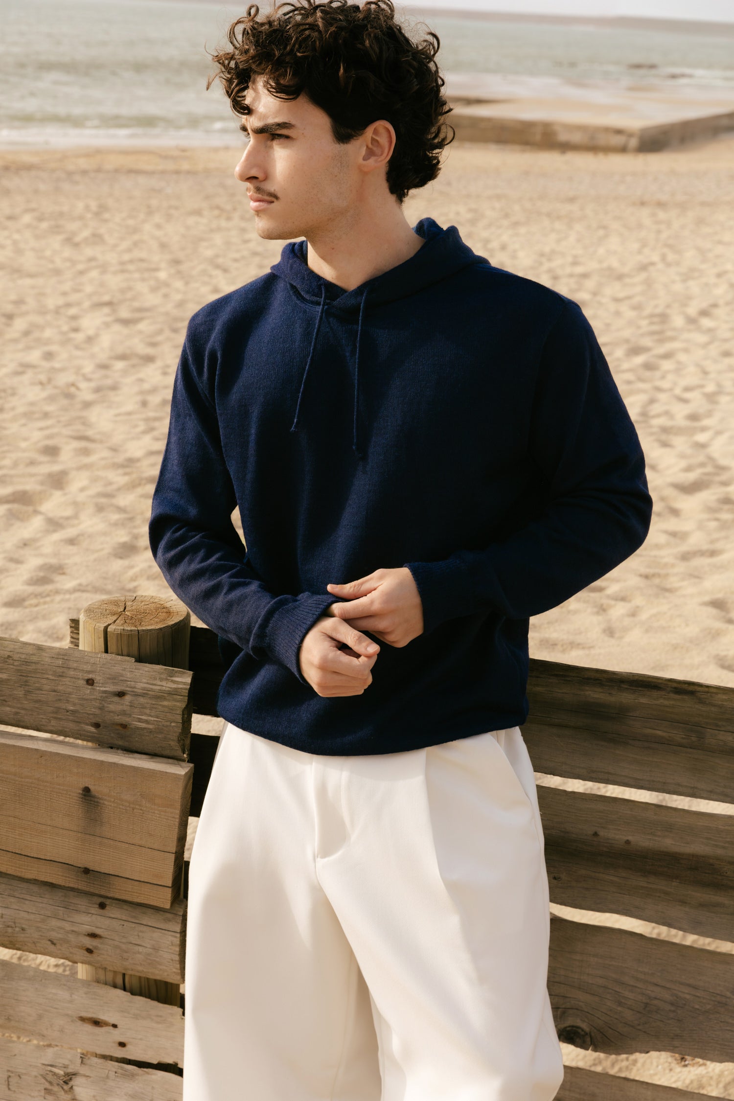 HOODIE alpaca hoodie, navy | Alpa