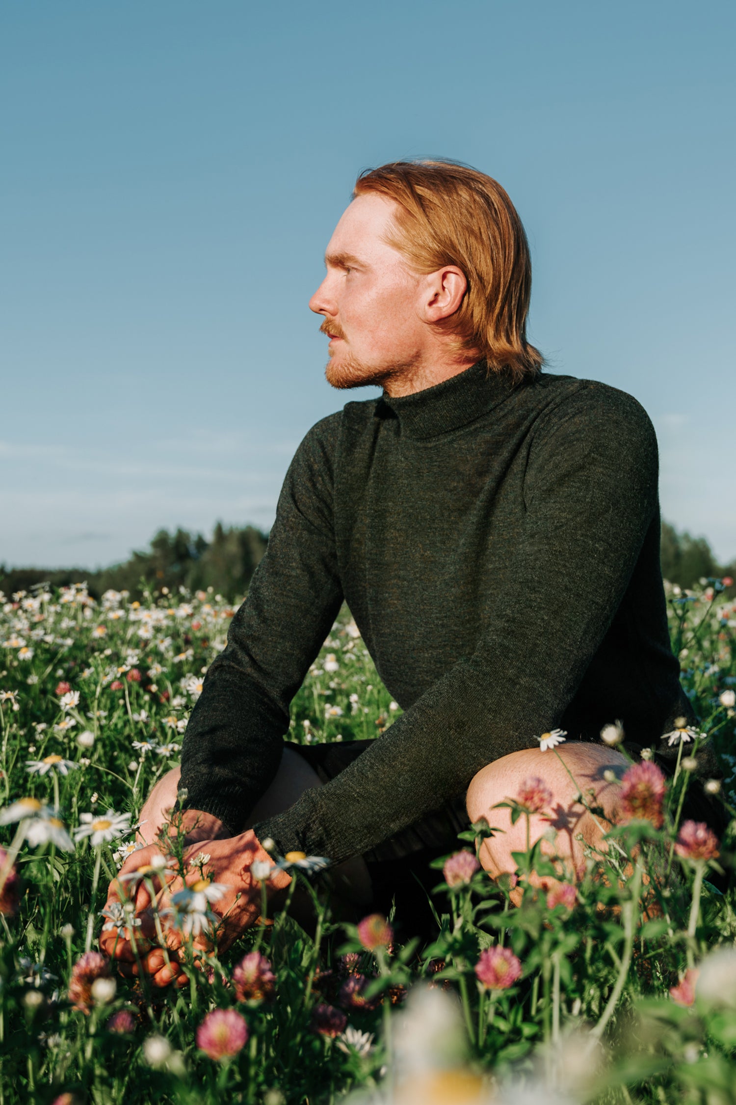 Turtleneck Forest Green Roll Neck