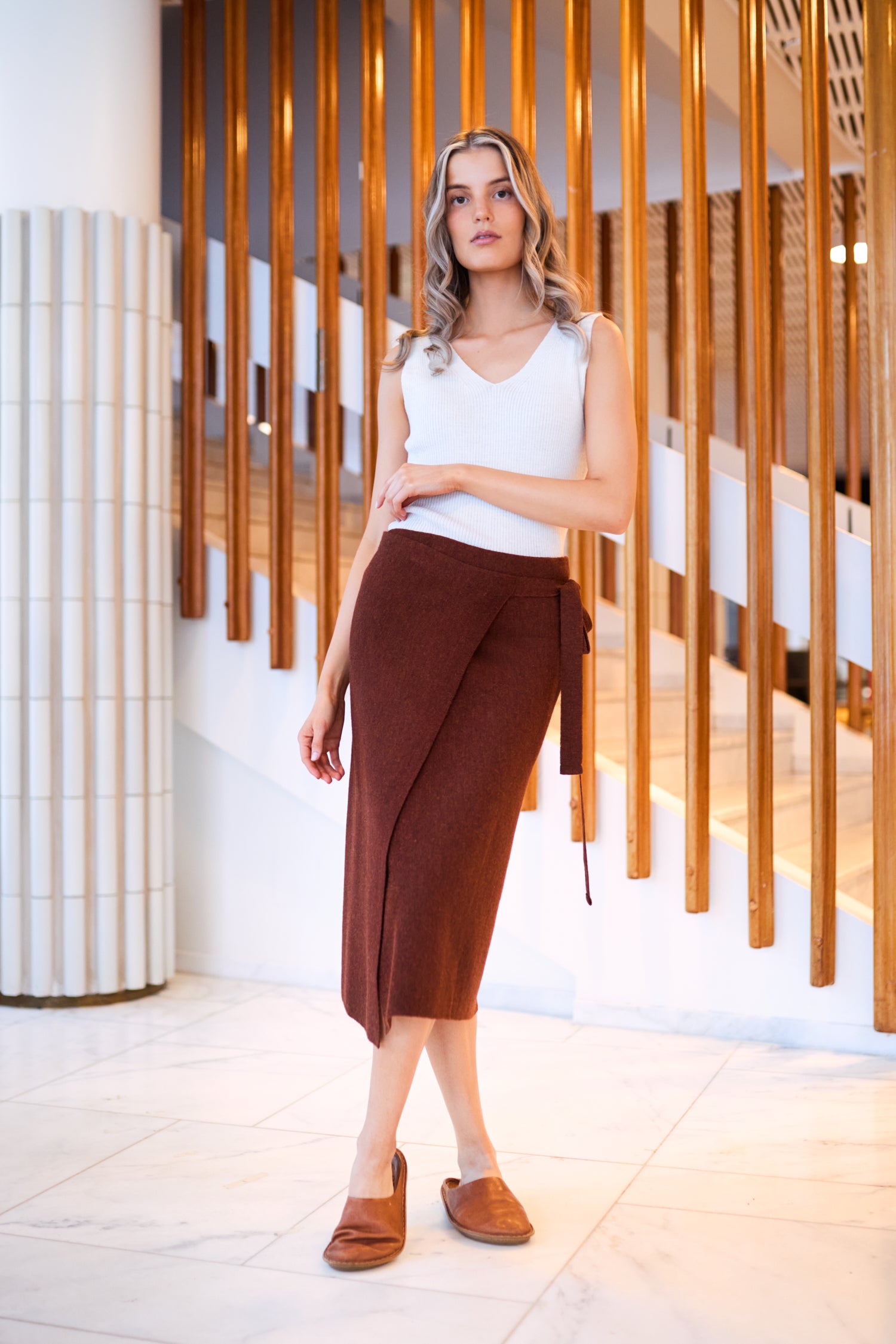 Origami Skirt Mahogany