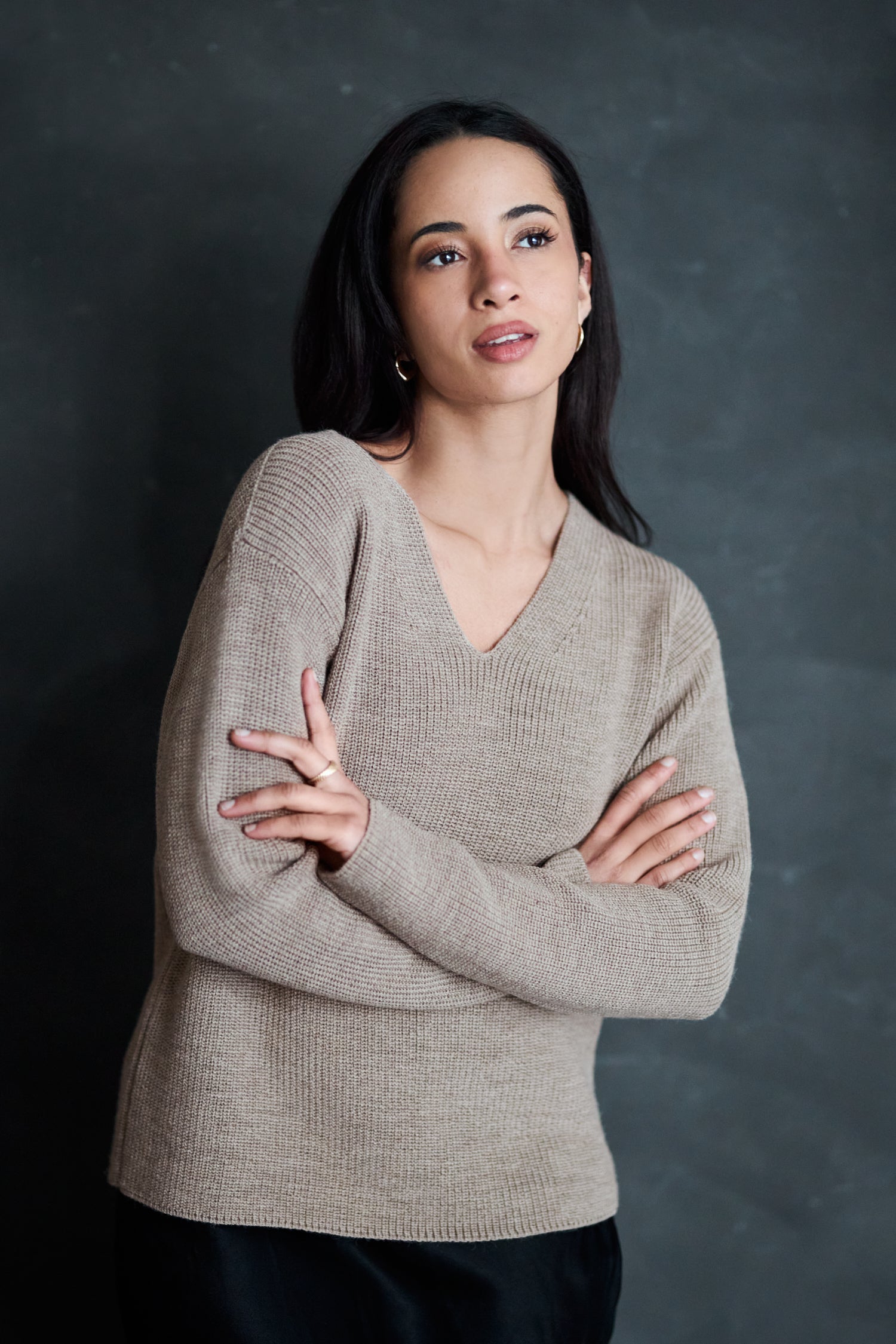 Chunky Knit Sweater Greige