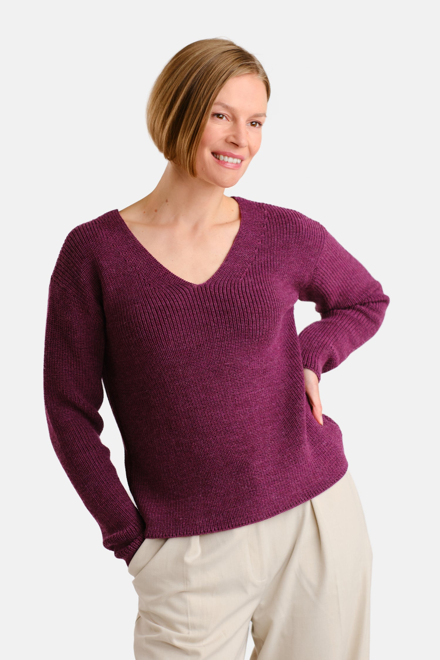 Chunky Knit Sweater Heather