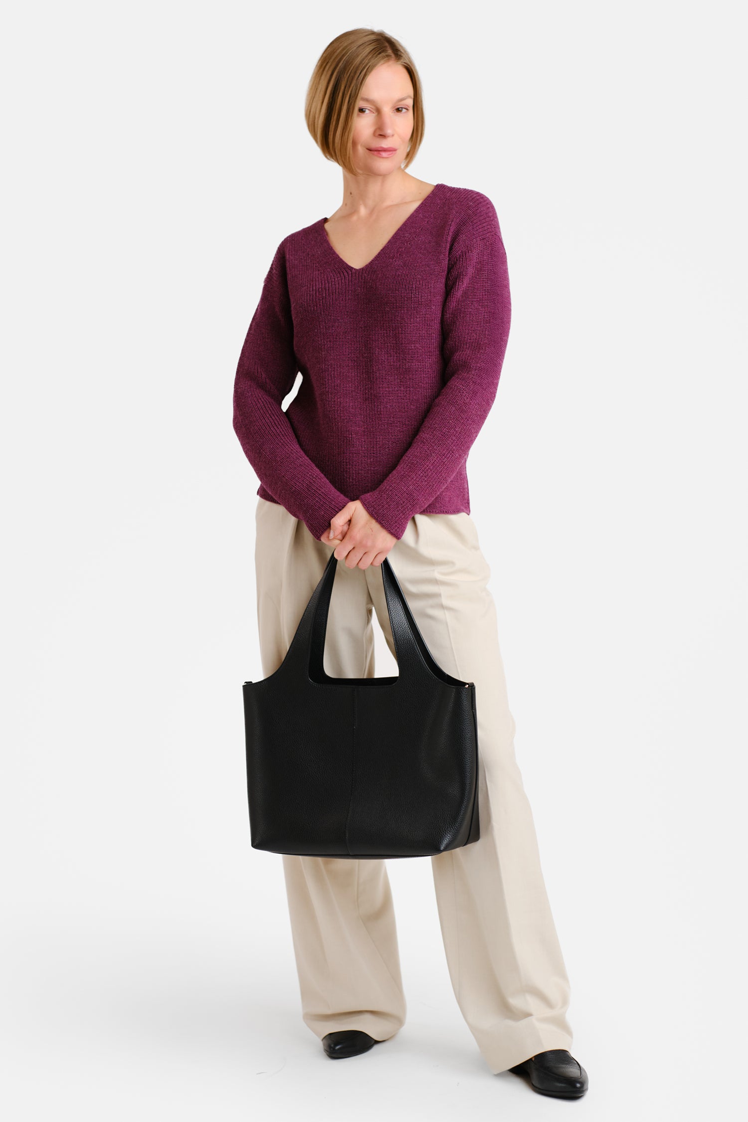 Chunky Knit Sweater Heather
