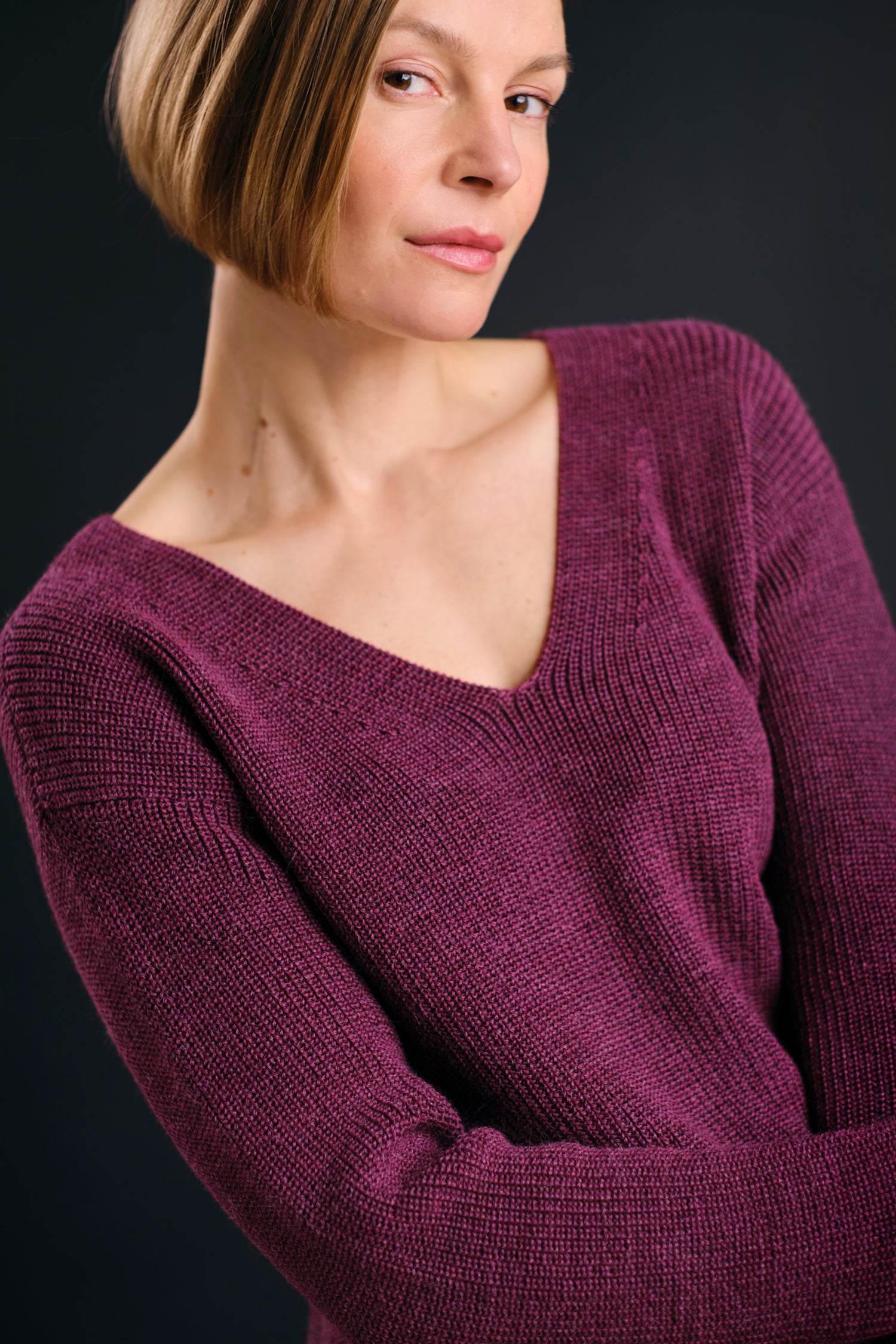 Chunky Knit Sweater Heather