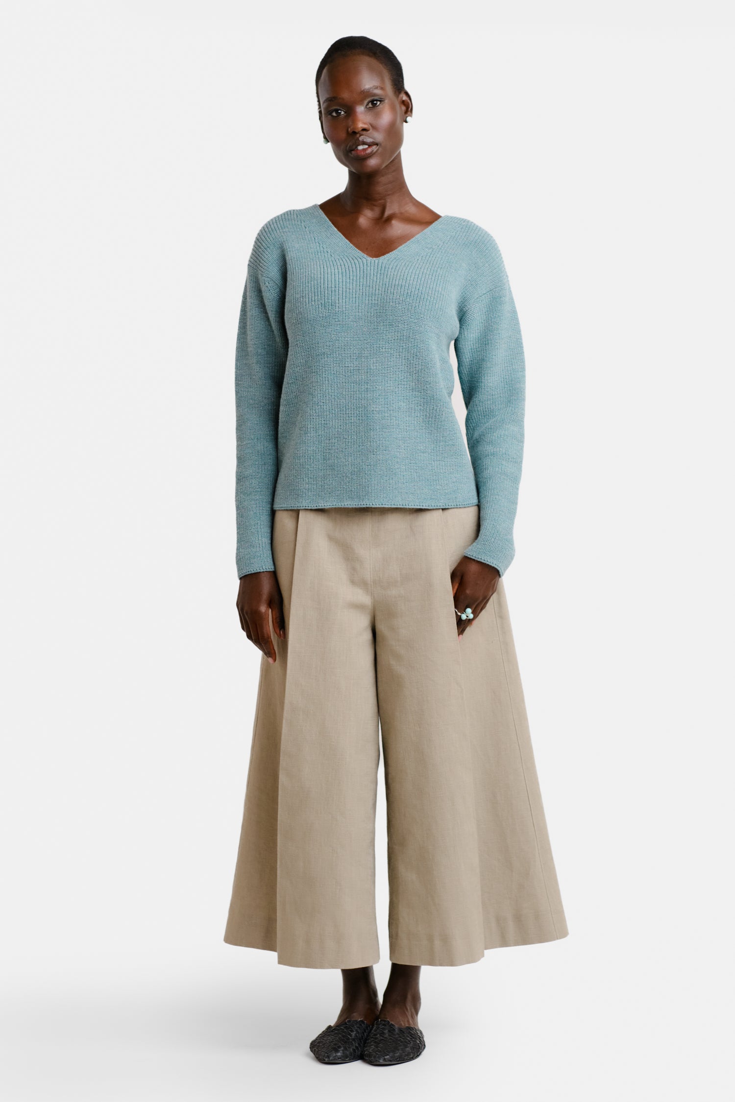 Chunky Knit Sweater Light Turquoise