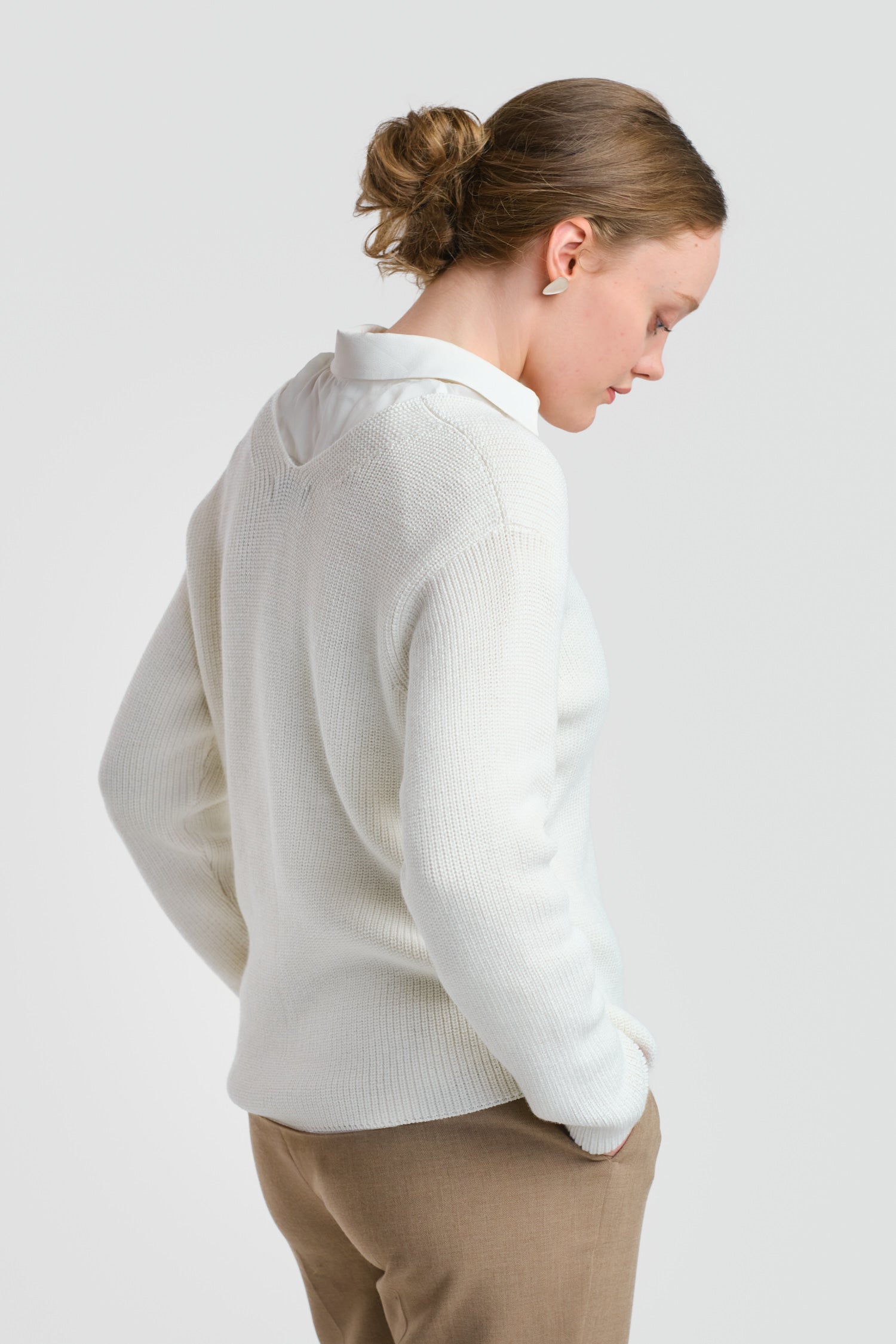 Chunky Knit Sweater White