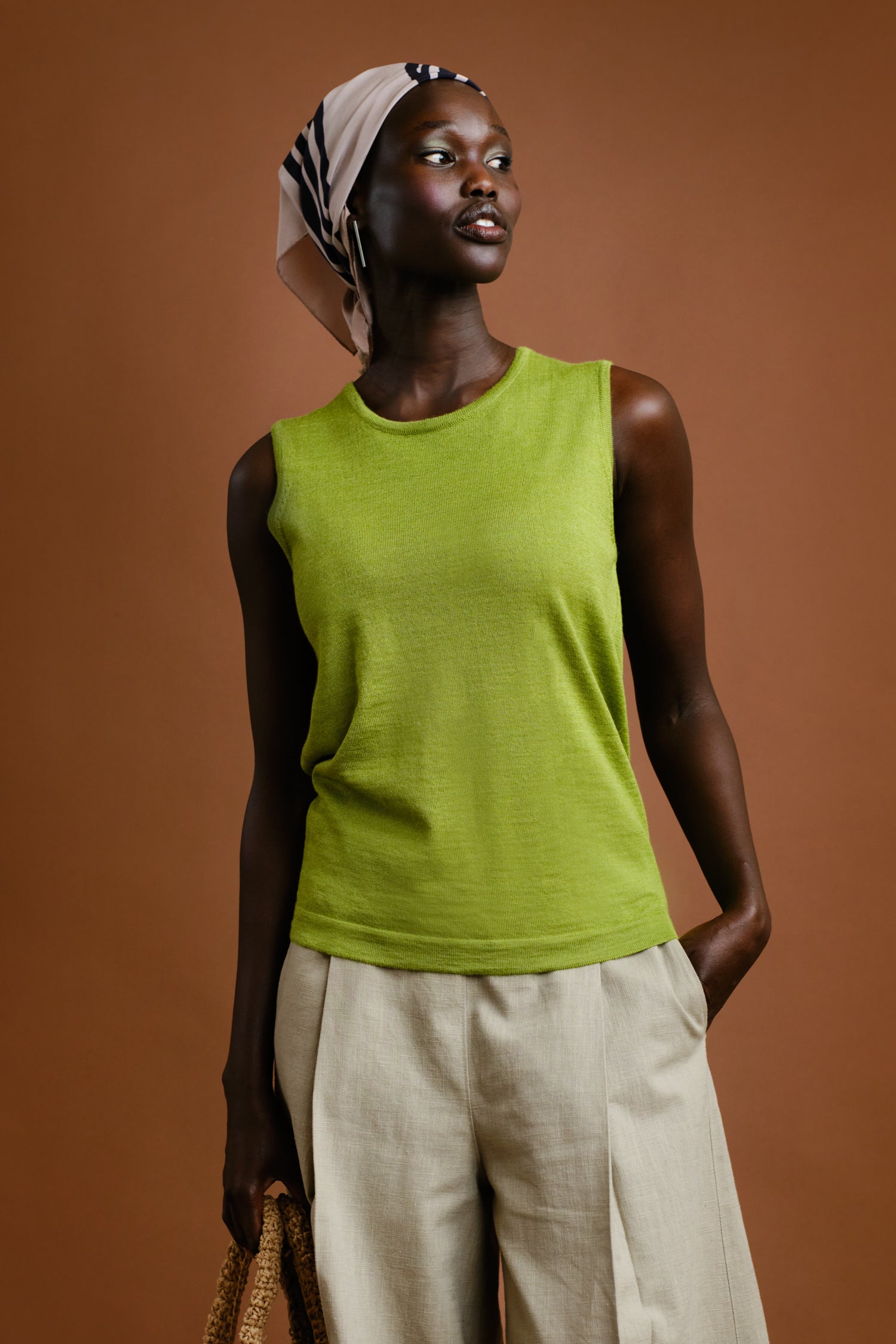 Sense Knitted Top Lime