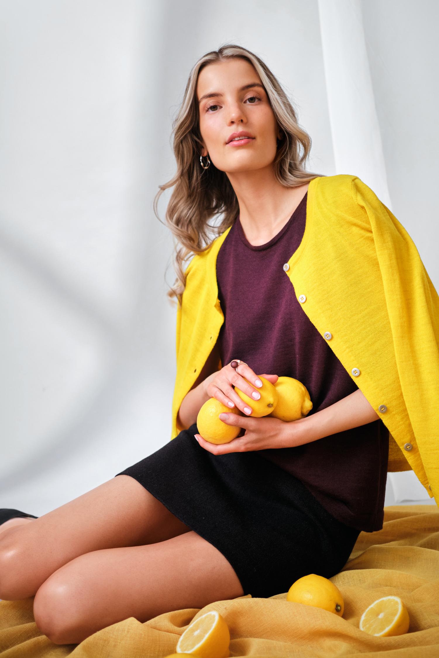 Serene Cardigan Yellow