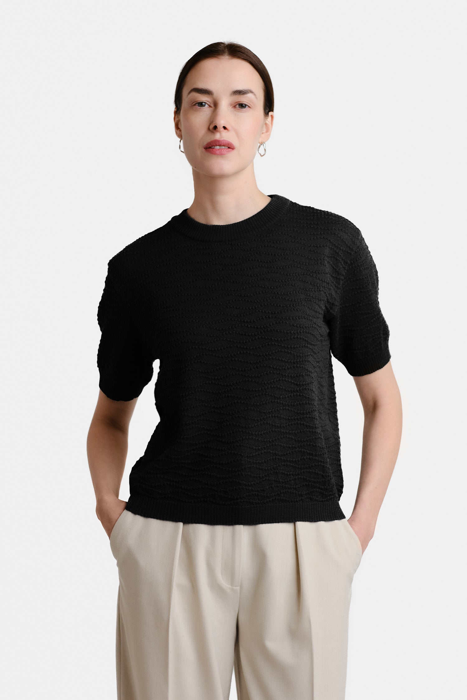 Pebble T Shirt Black