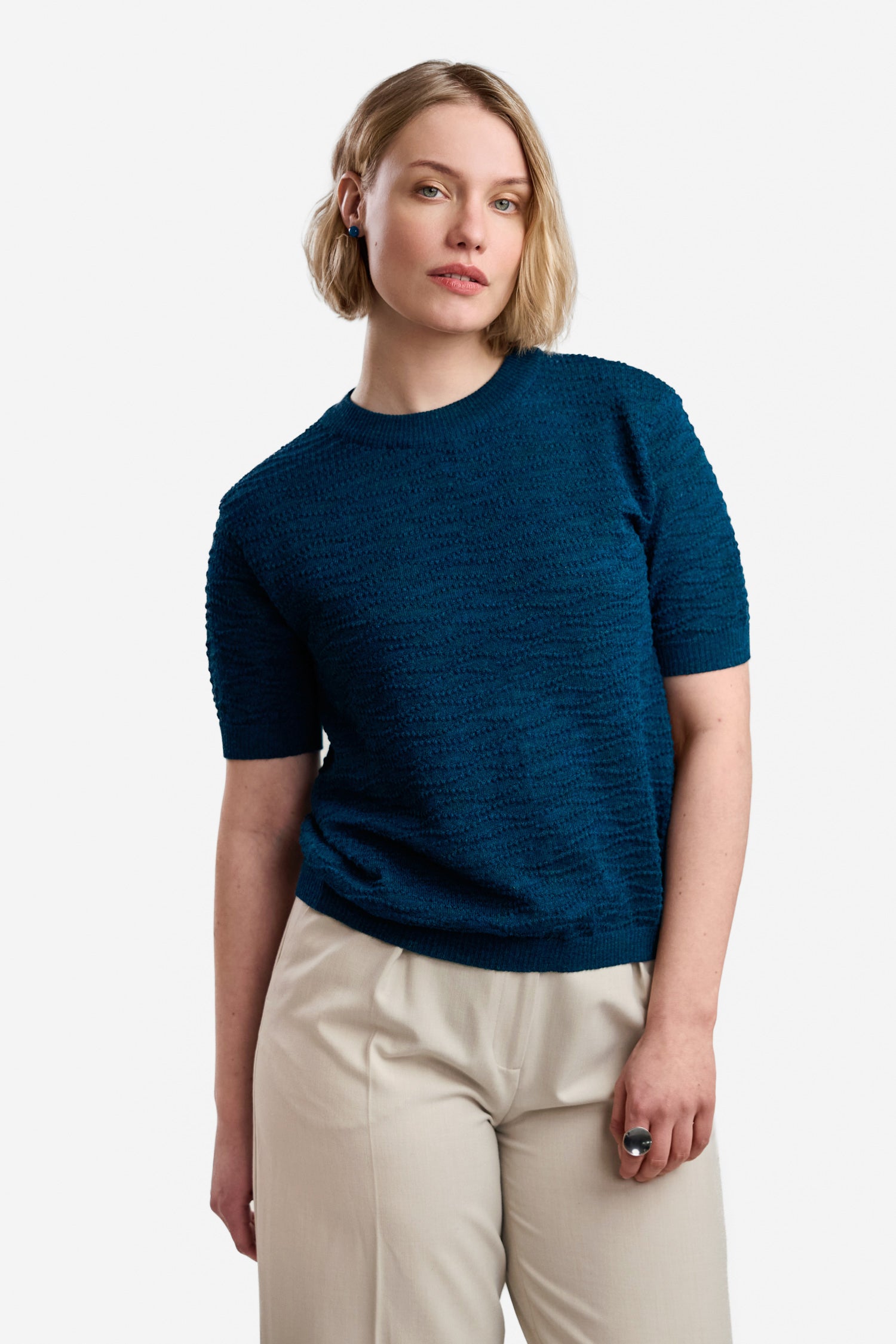 PEBBLE t-shirt, petrol