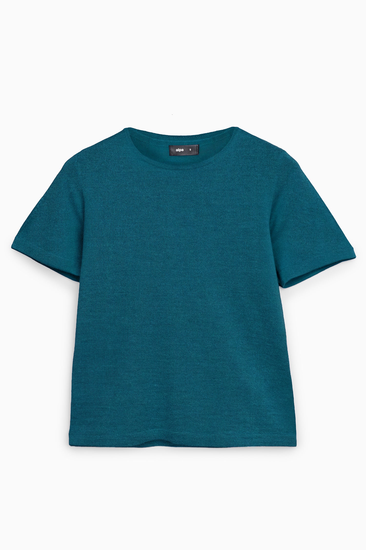 SIMPLE knit T-shirt, jade