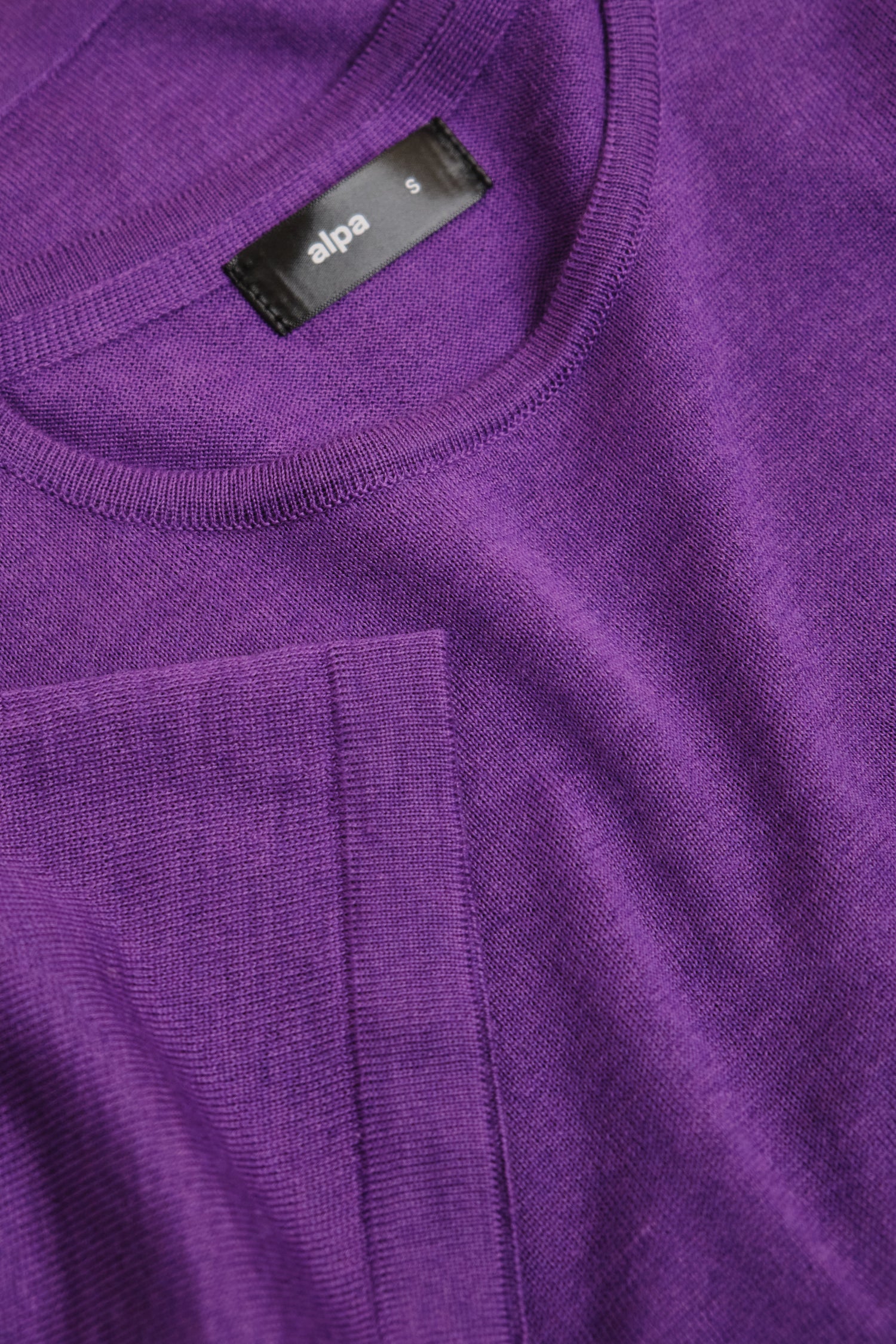 Simple Knit T Shirt Violet