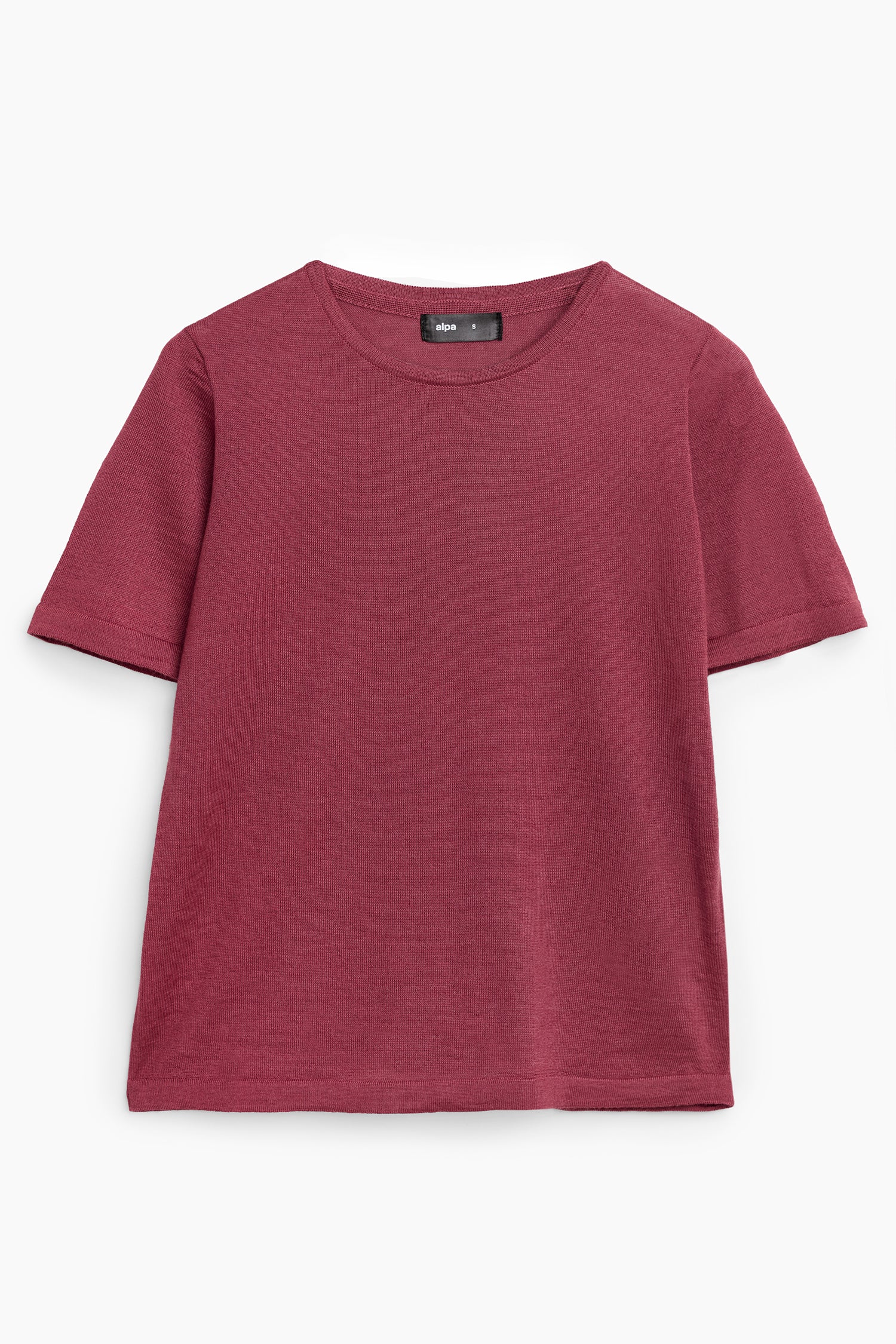 SIMPLE knit T-shirt, raspberry