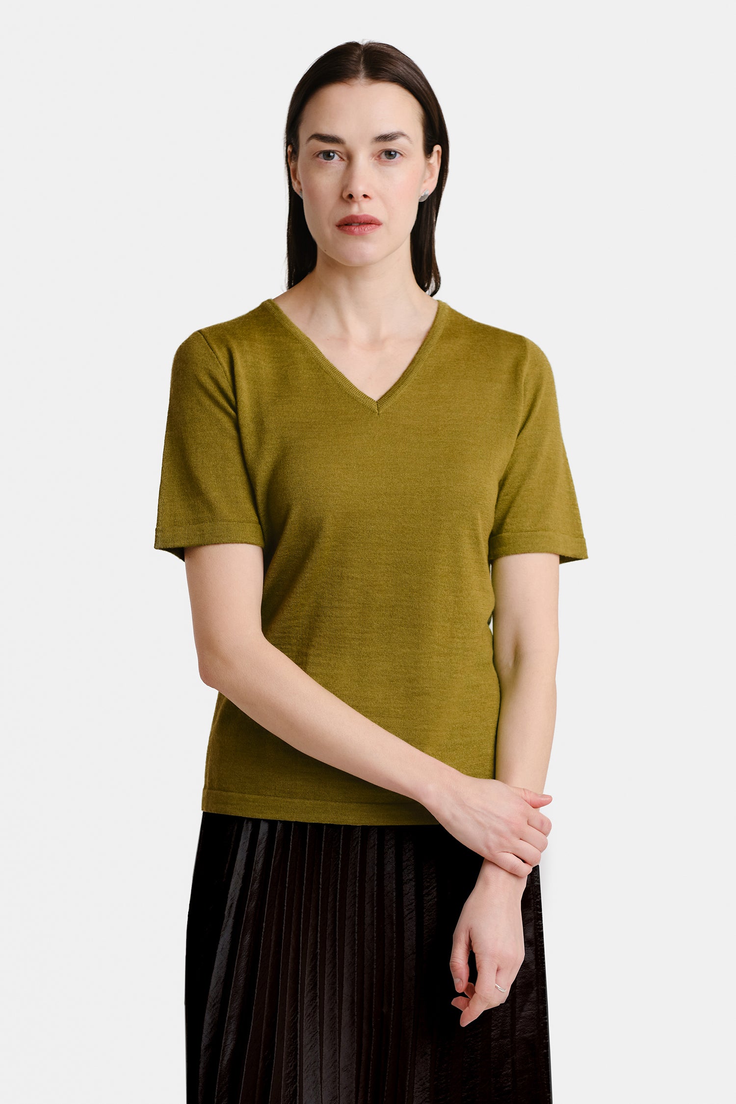 VALLEY knit T-shirt, brass