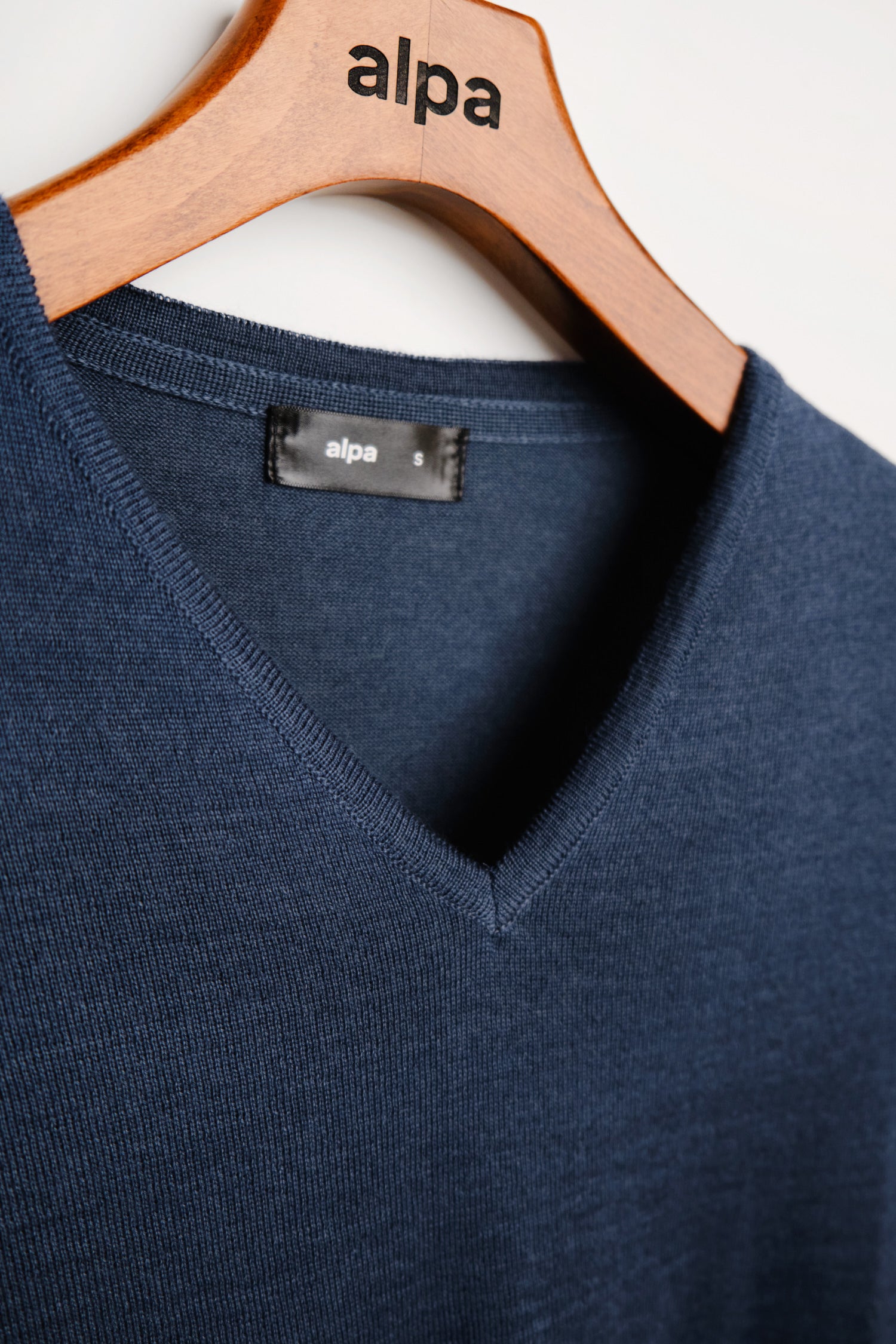 Valley Knit T Shirt Denim Blue