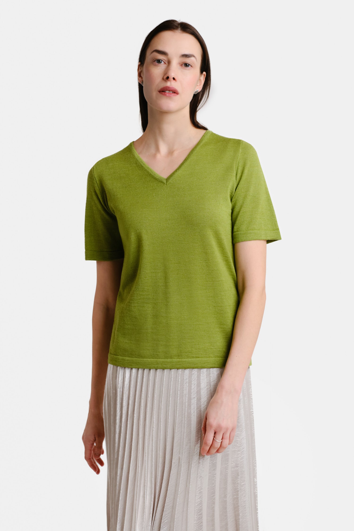 Valley Knit T Shirt Lime