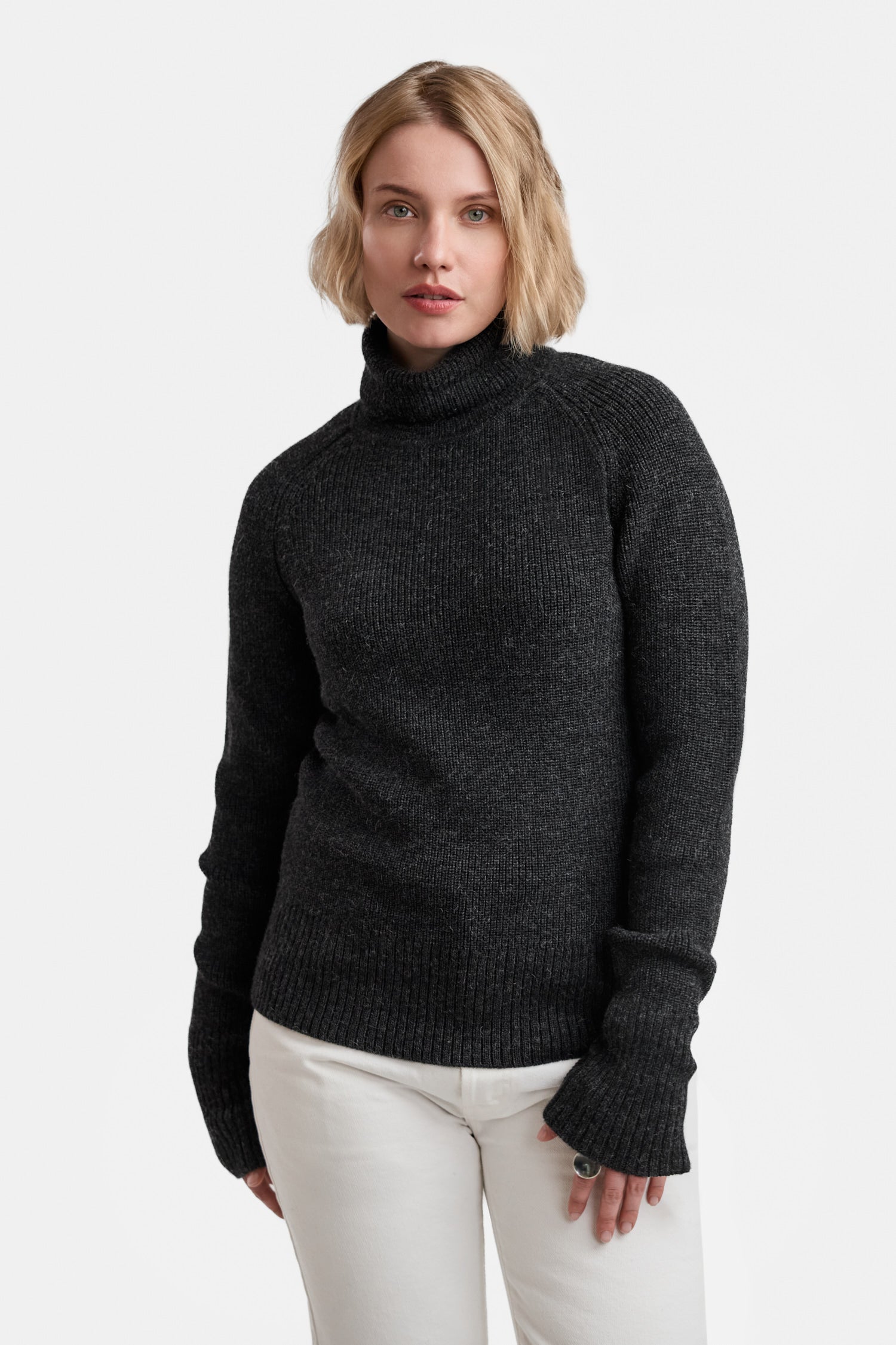 VESIKKO turtleneck, charcoal