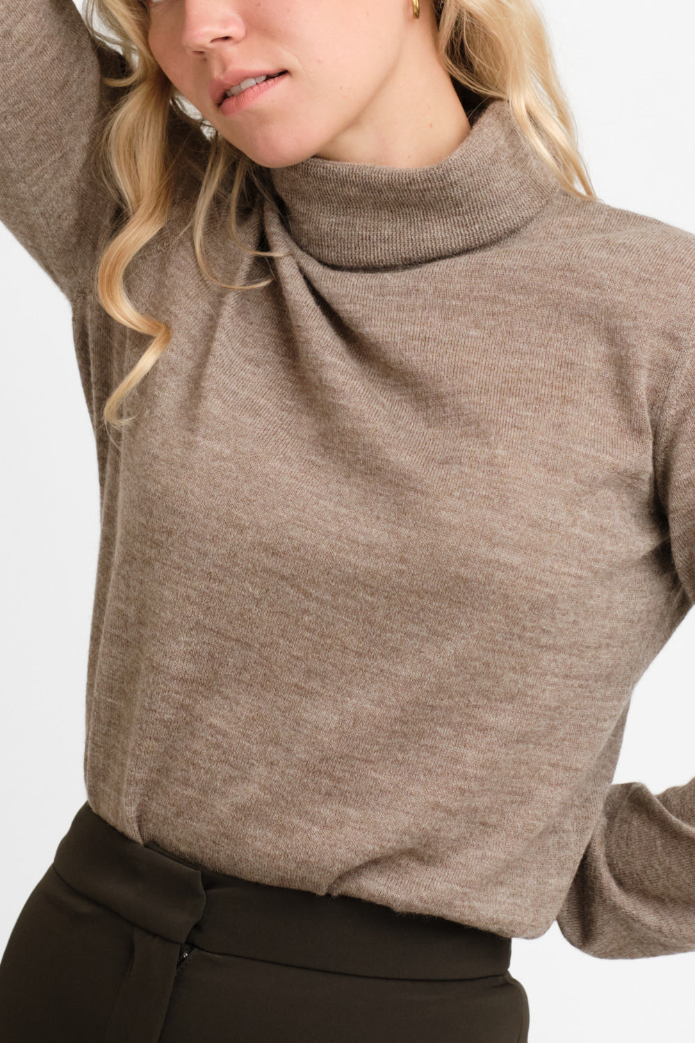 Smooth Turtleneck Dark Greige