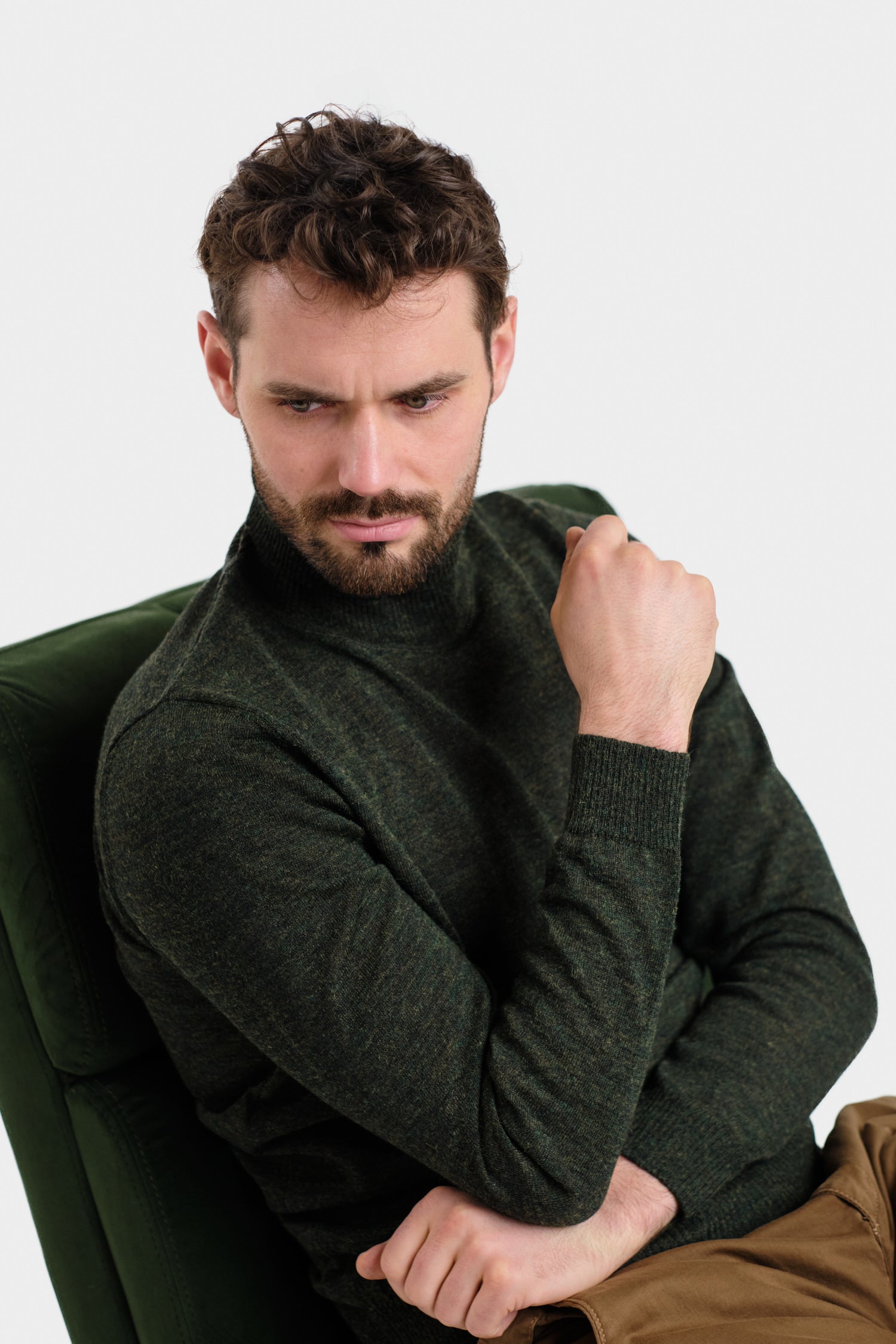 Turtleneck Forest Green Roll Neck