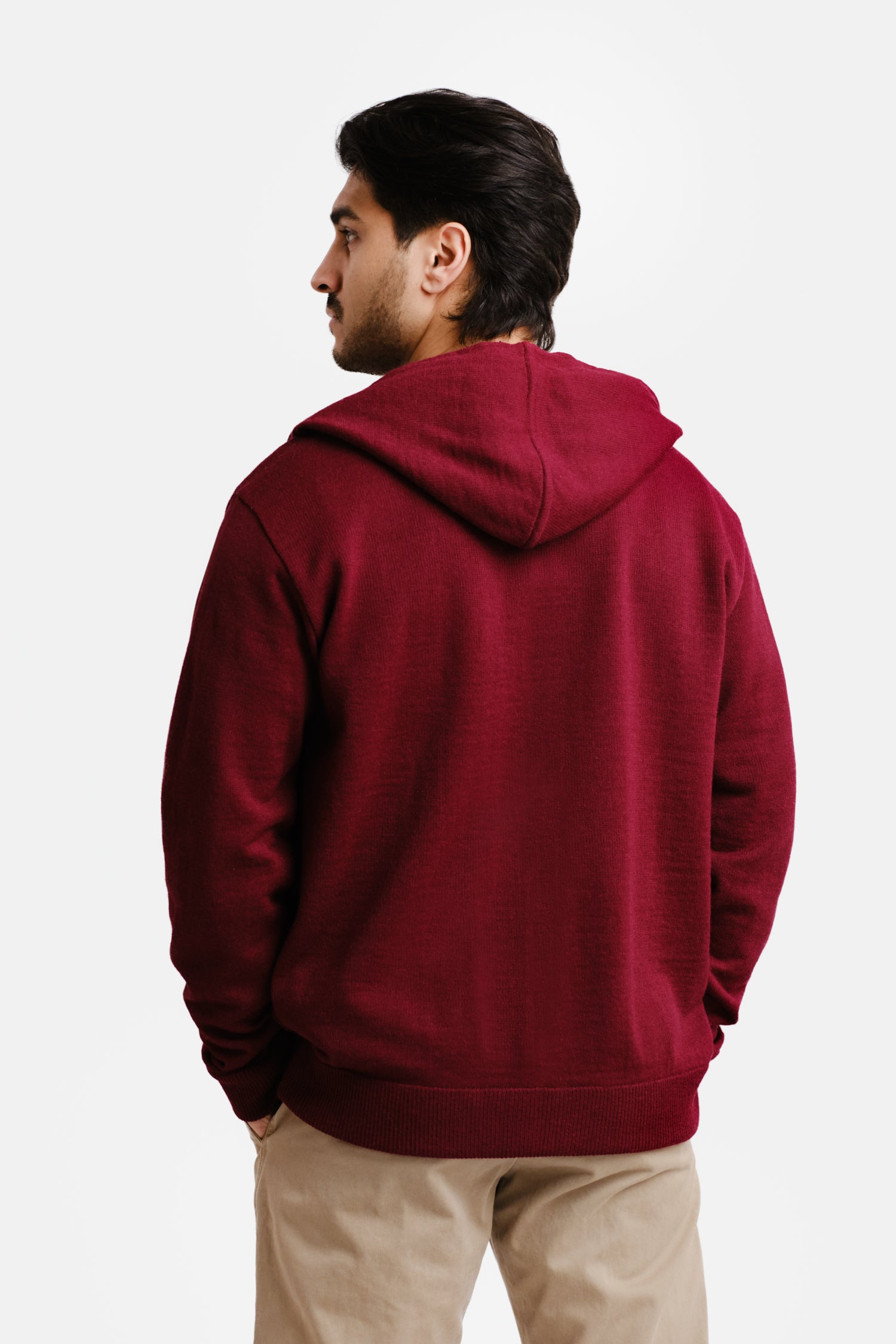 Hoodie Zip Alpaca Hoodie Cranberry Red
