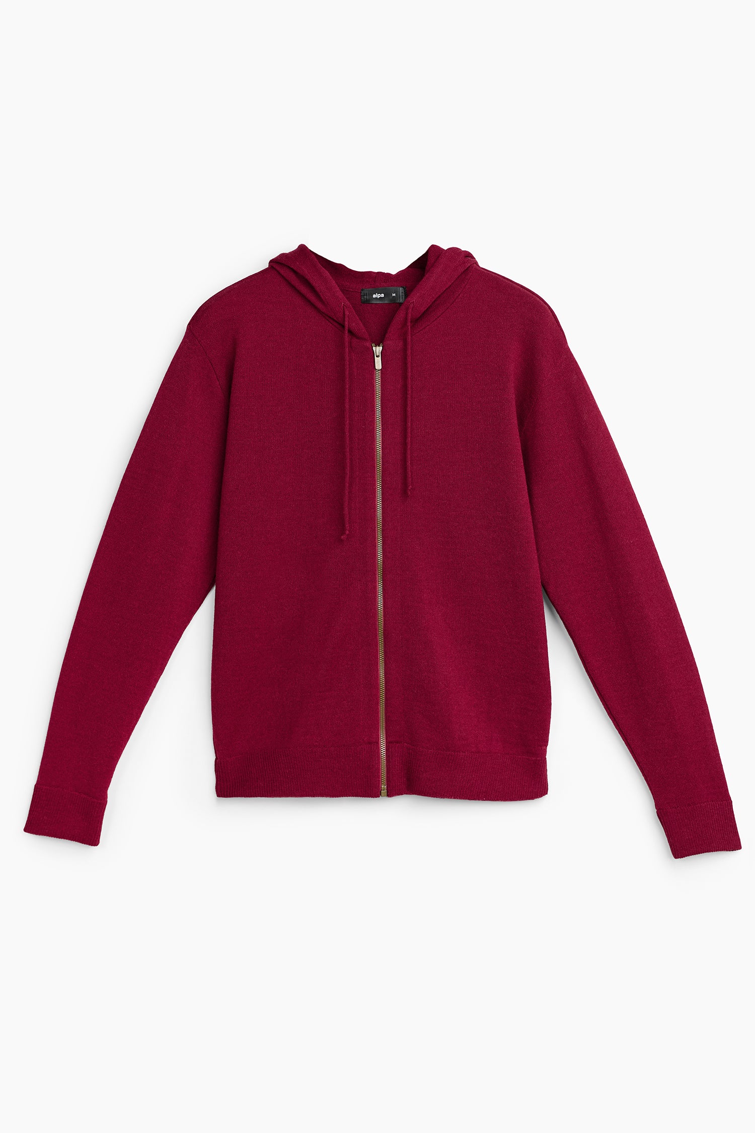 Hoodie Zip Alpaca Hoodie Cranberry Red