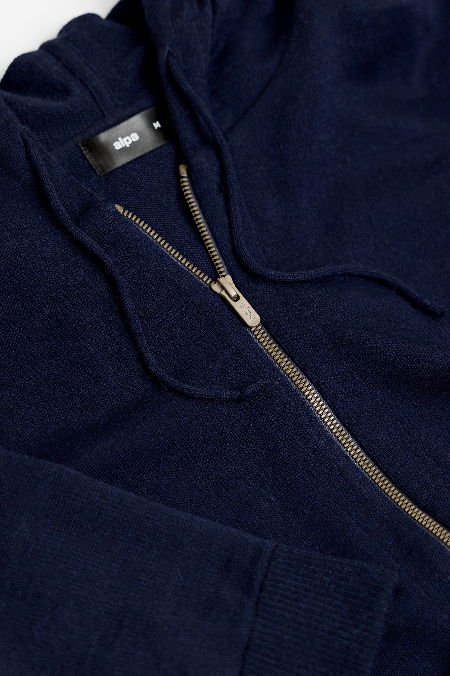 Hoodie Zip Alpaca Hoodie Navy